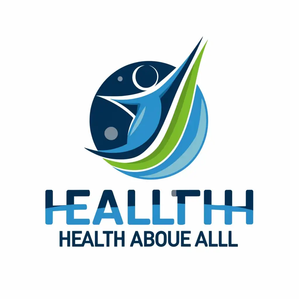 a logo design,with the text "health above all", main symbol:Sleep & Sports,Moderate,be used in Education industry,clear background