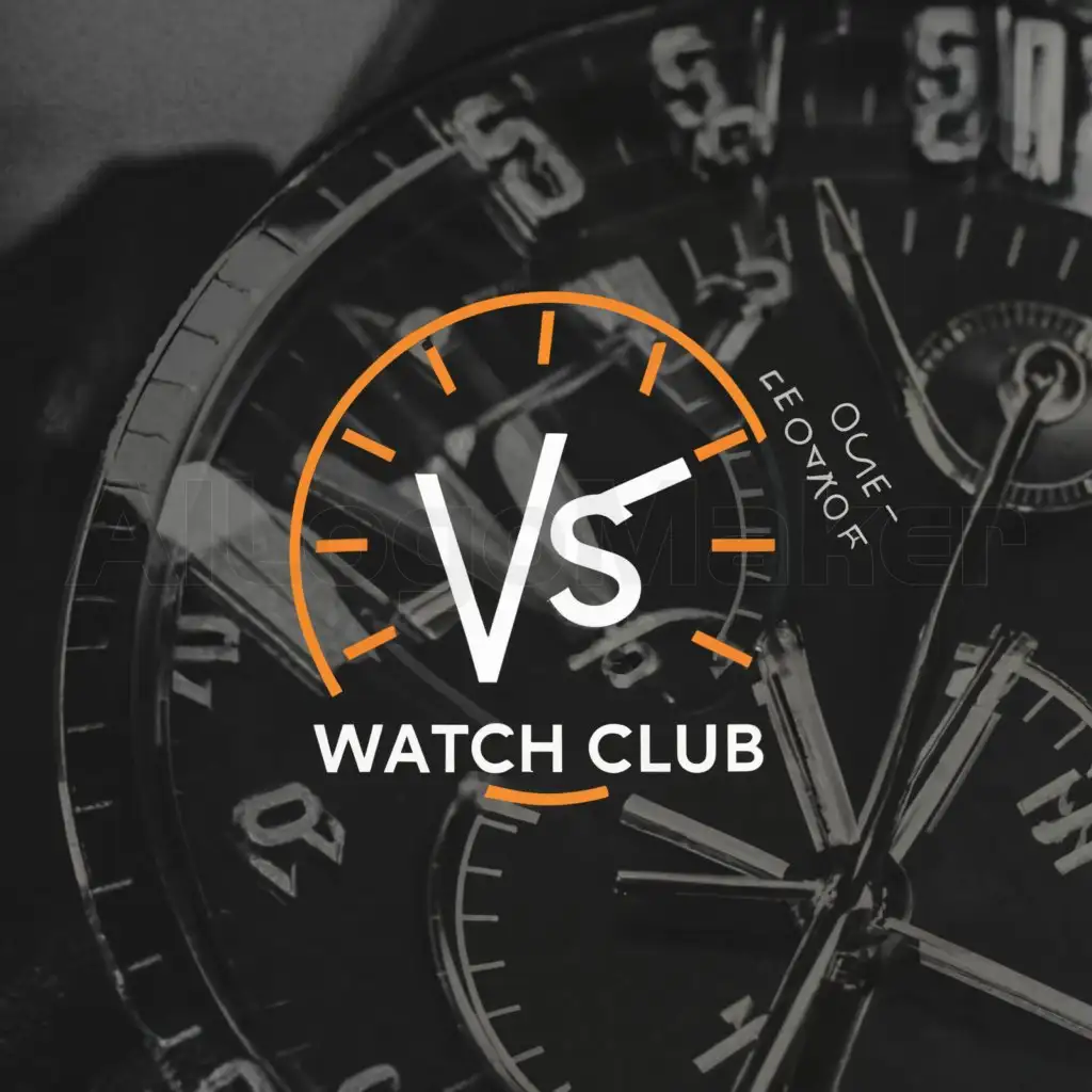 a logo design,with the text "VS watch club", main symbol:a watch face,Minimalistic,clear background