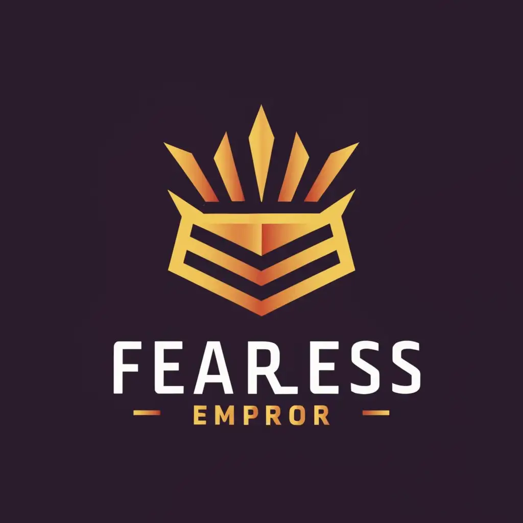 a logo design,with the text "Fearless Emperor", main symbol:Emperor symbol,complex,be used in Technology industry,clear background