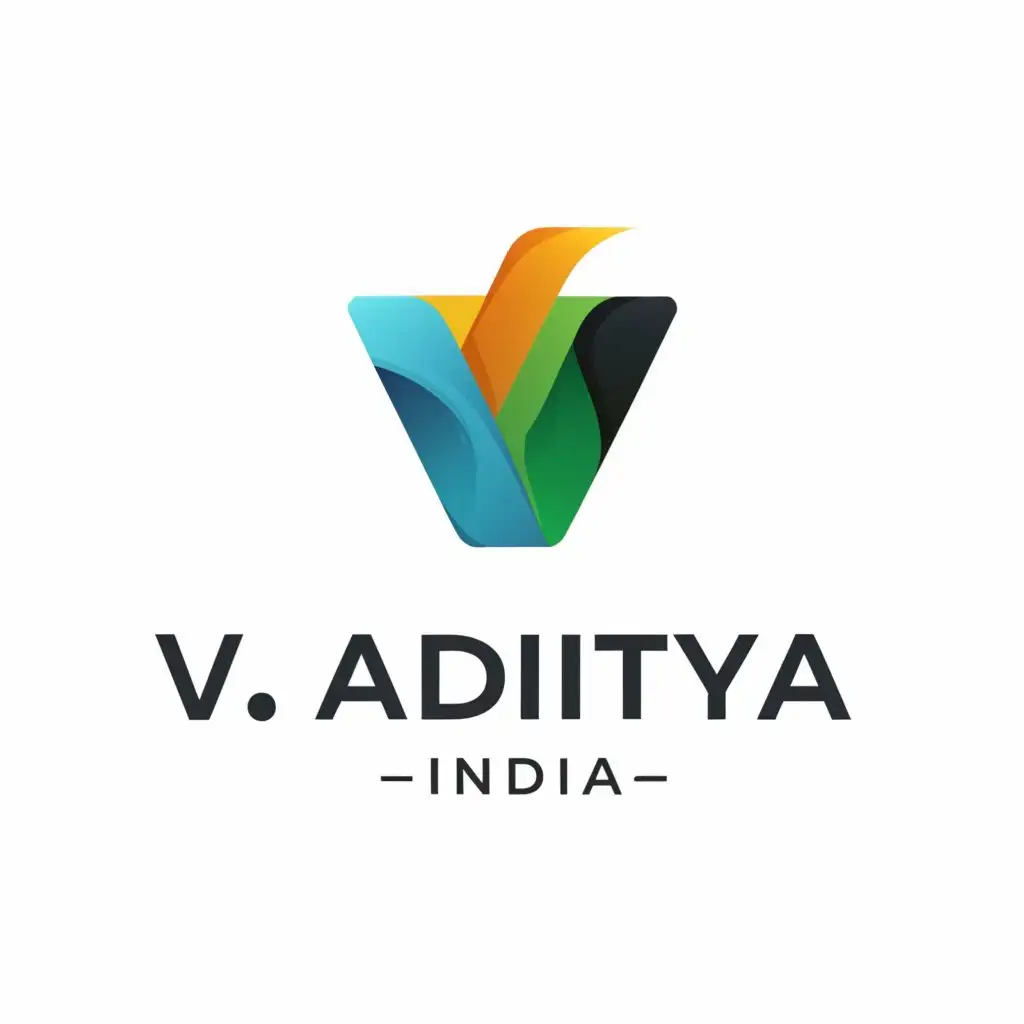 a logo design,with the text "V ADITYA India", main symbol:A,Moderate,be used in Others industry,clear background