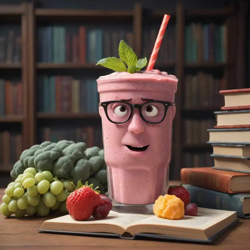 Smart smoothie consisting of knowledge, books and cinema