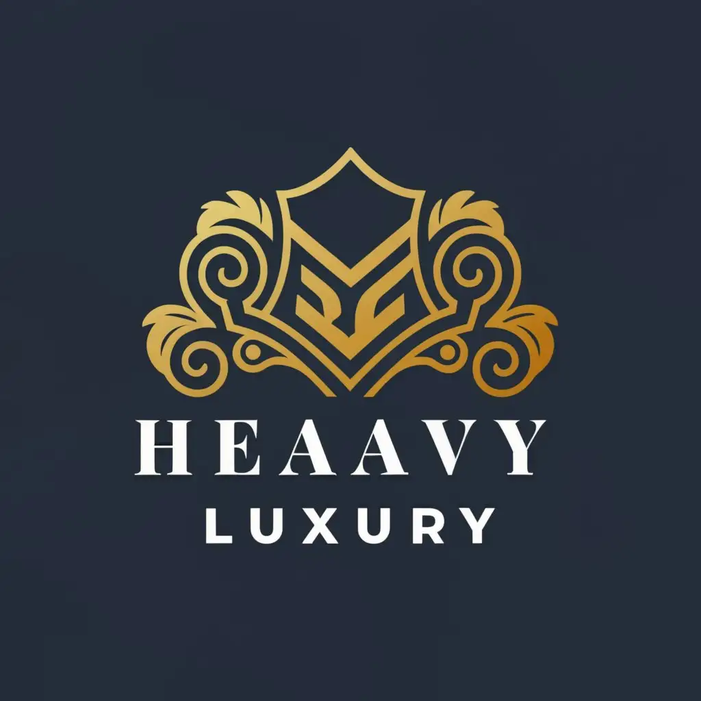 a logo design,with the text "Heavy luxury", main symbol:Luxury,Moderate,be used in Others industry,clear background