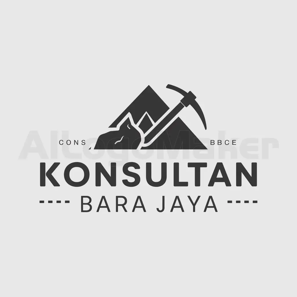 a logo design,with the text "KONSULTAN BARA JAYA", main symbol:coal, mining,Moderate,be used in coal mining industry,clear background