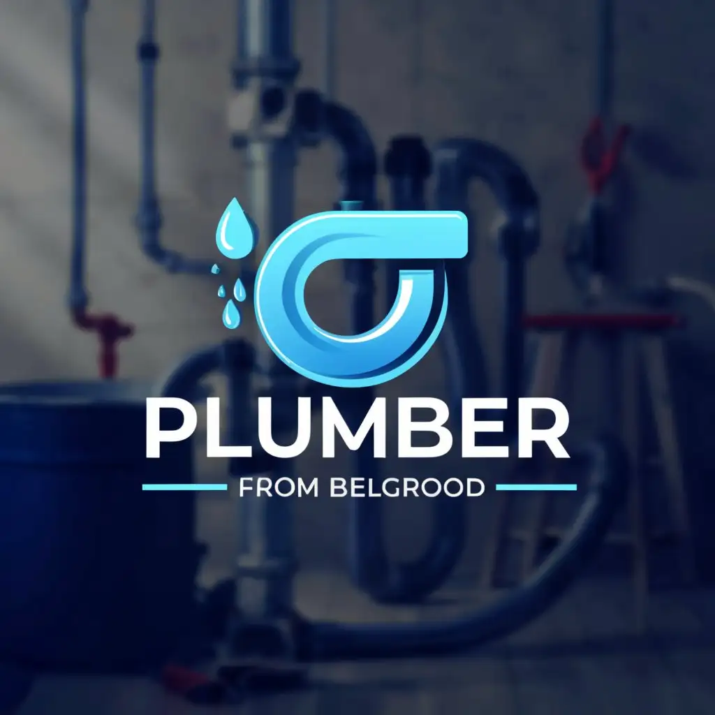 a logo design,with the text "Plumber from Belgorod", main symbol:Water pipe,Moderate,be used in Construction industry,clear background