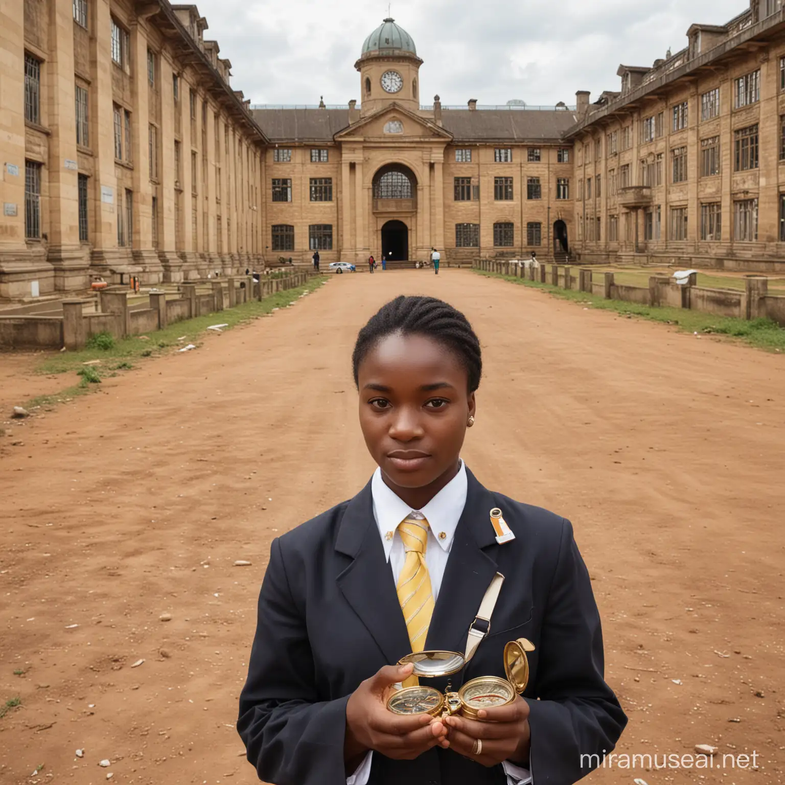 Image Prompt:

The image features a Cameroonian student at a crossroads, contemplating the importance of education and training for their desired career. The student is shown holding a compass, representing the need for guidance and direction in navigating educational choices. Pathways diverge in front of them, each representing different options for pursuing their desired career. One path leads to a university building, symbolizing higher education institutions. Another path showcases a vocational training center, representing vocational programs and apprenticeships. The image also includes visuals of books, tools, and financial aid symbols, emphasizing the significance of acquiring necessary skills, exploring options, and seeking financial support for education. The image conveys the message that investing in the right education and training choices is crucial for paving the way towards a successful and purpose-aligned career. It inspires Cameroonian students to make informed decisions and take proactive steps towards their educational and career goals.