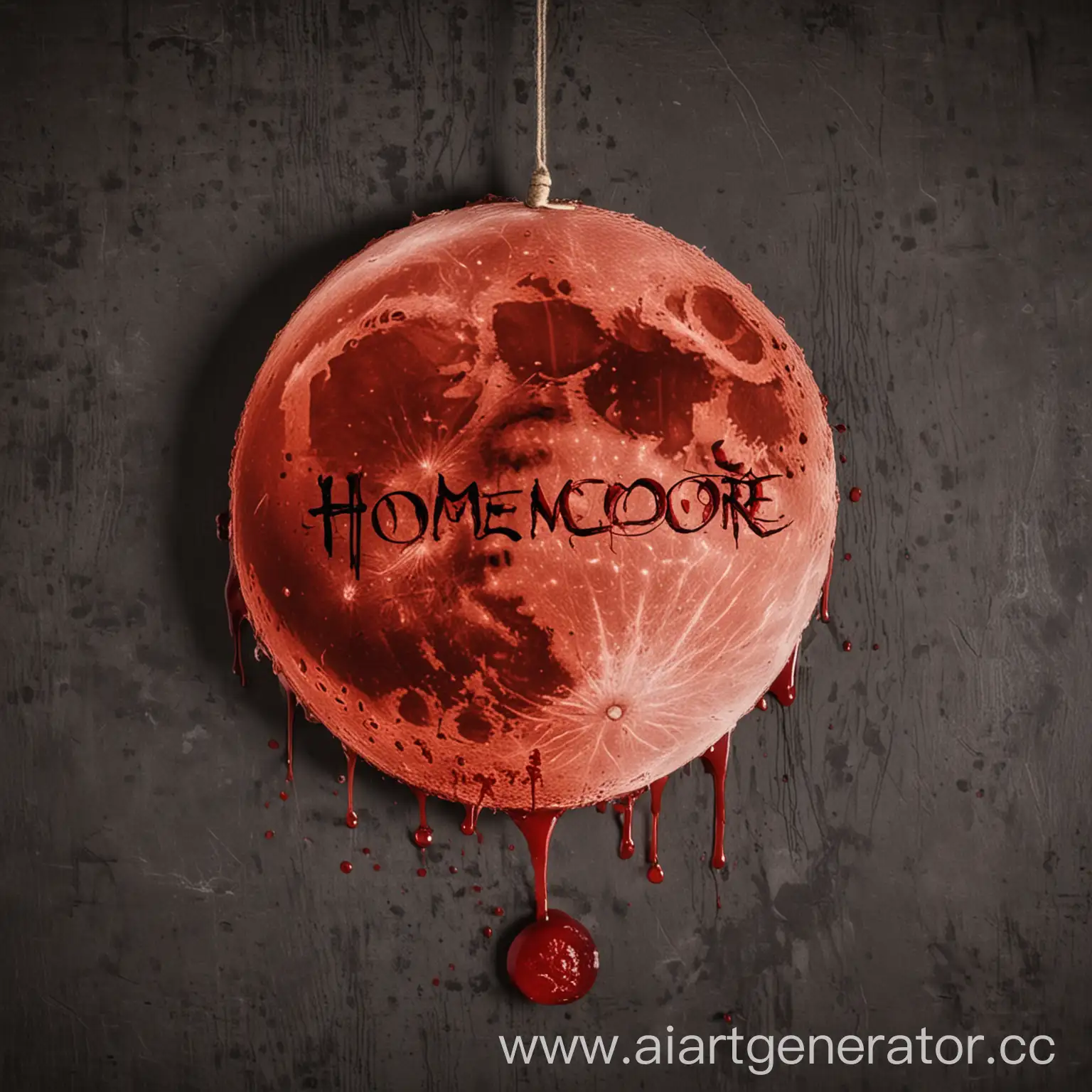 картинка кровавой луны с надписью Homecore