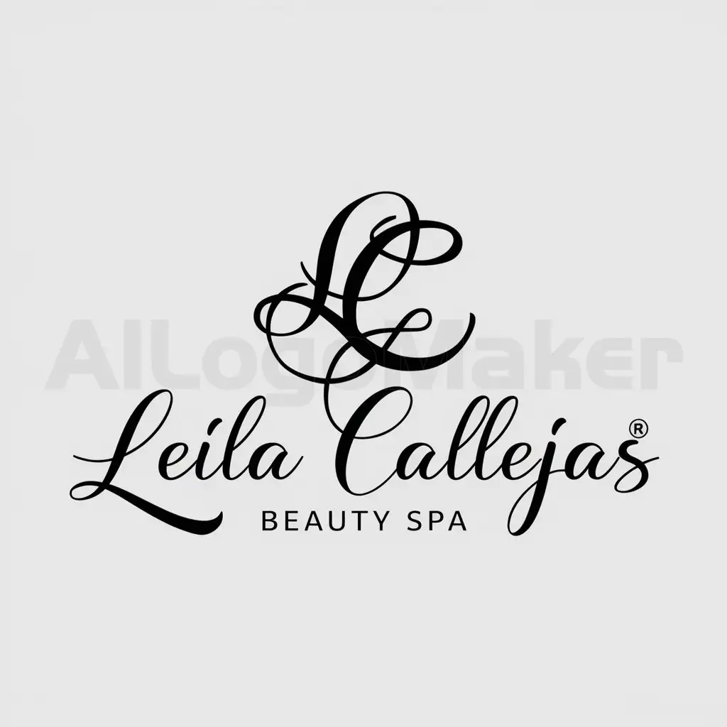 a logo design,with the text "Leila Callejas", main symbol:Leila Callejas,complex,be used in Beauty Spa industry,clear background