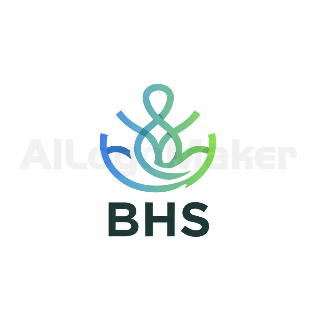a logo design,with the text "BHS", main symbol:meditation,complex,be used in Education industry,clear background