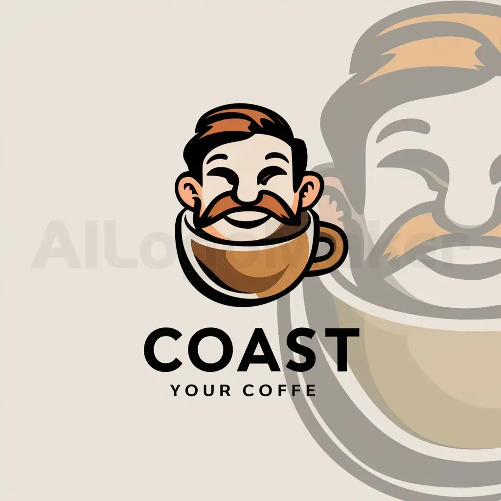 LOGO-Design-for-Coast-Coastal-Vibes-with-Mustached-Smiling-Barista