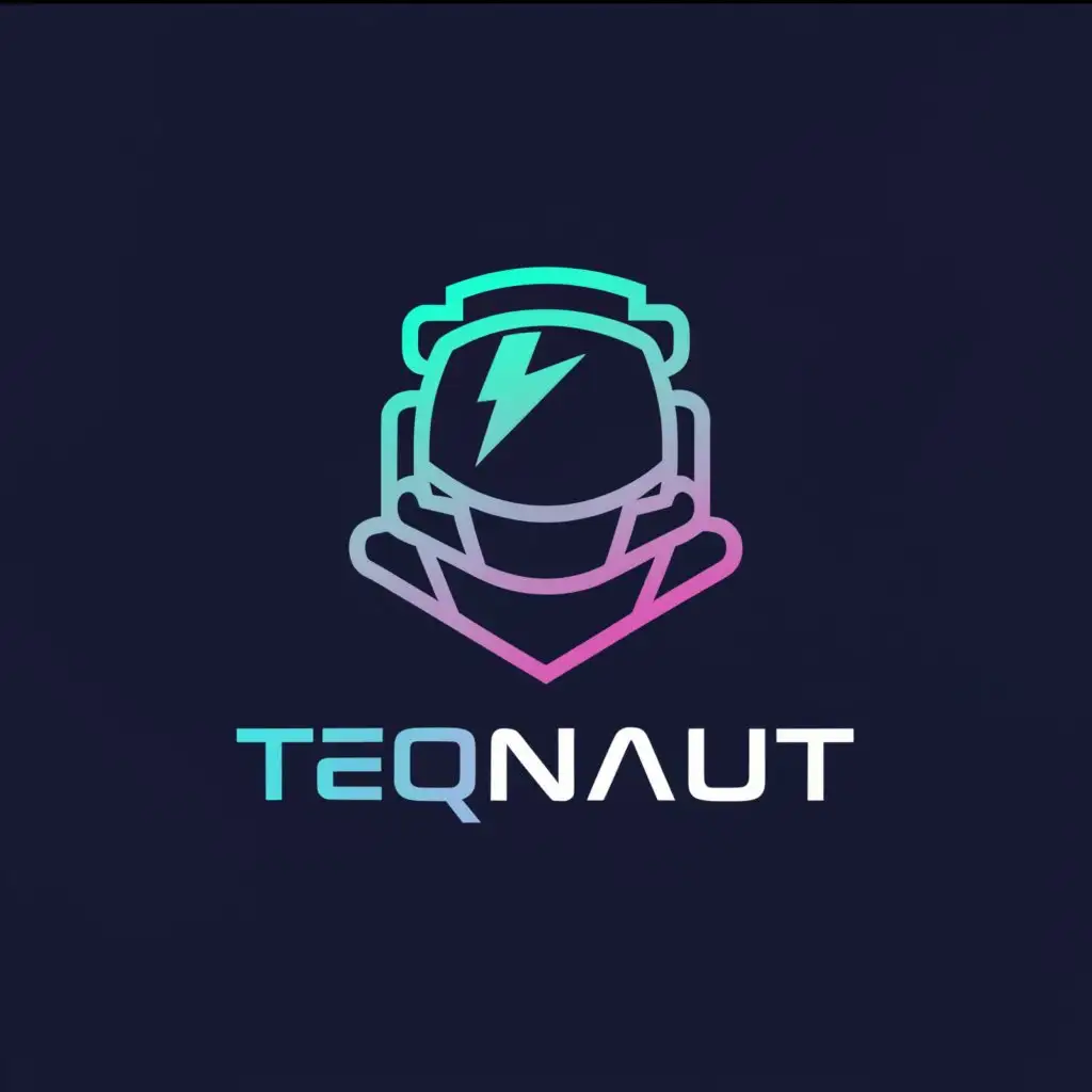 a logo design,with the text "teqnaut", main symbol:astronaut,Moderate,be used in Technology industry,clear background