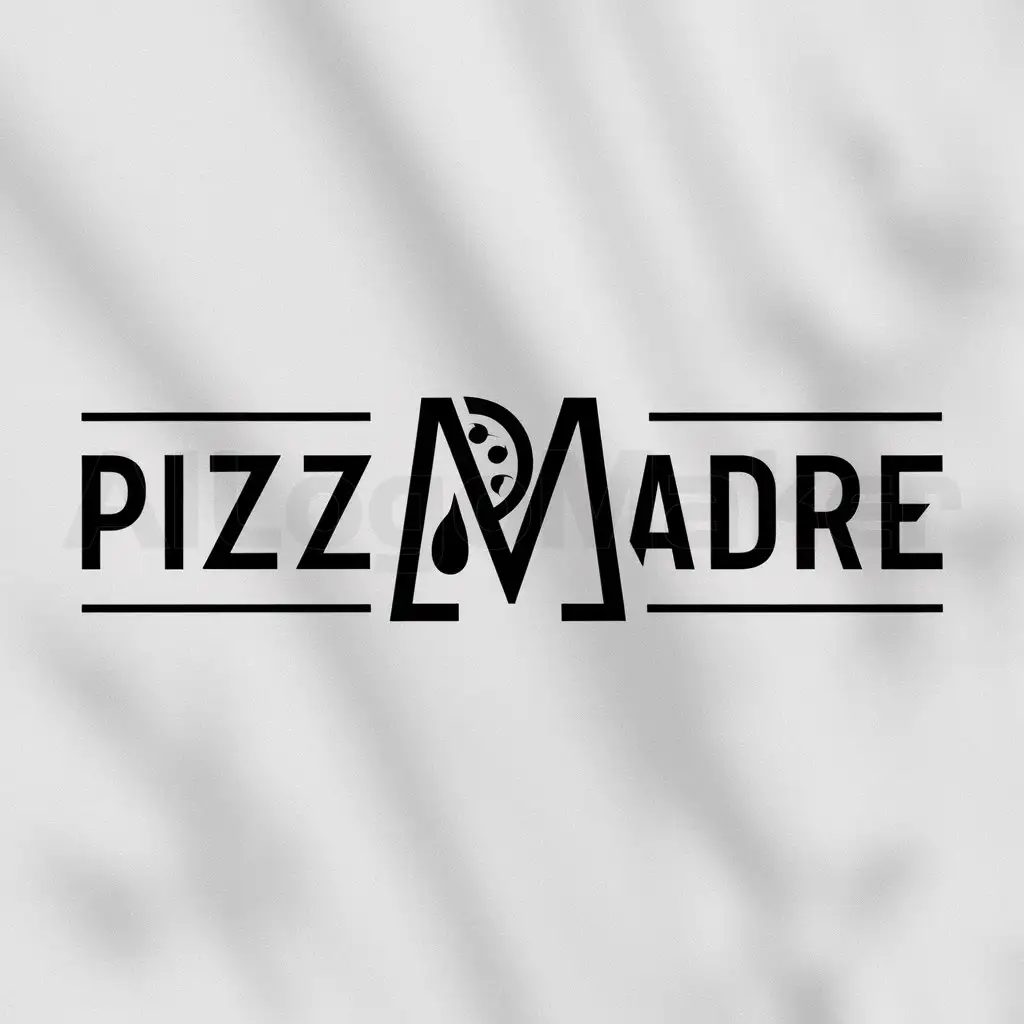 LOGO-Design-for-PizzaMadre-Crisp-Typography-with-Pizza-Slice-Icon-on-Clean-Background