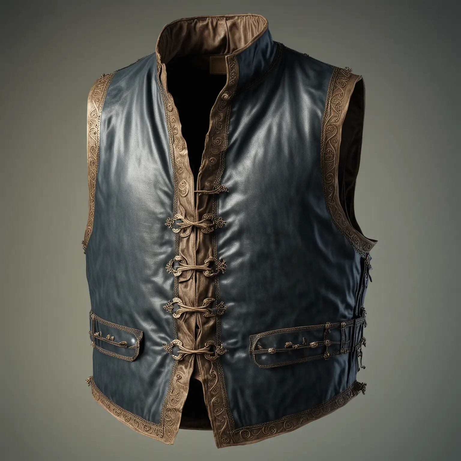 Floating 15th Century Medieval Vest in Realistic Style