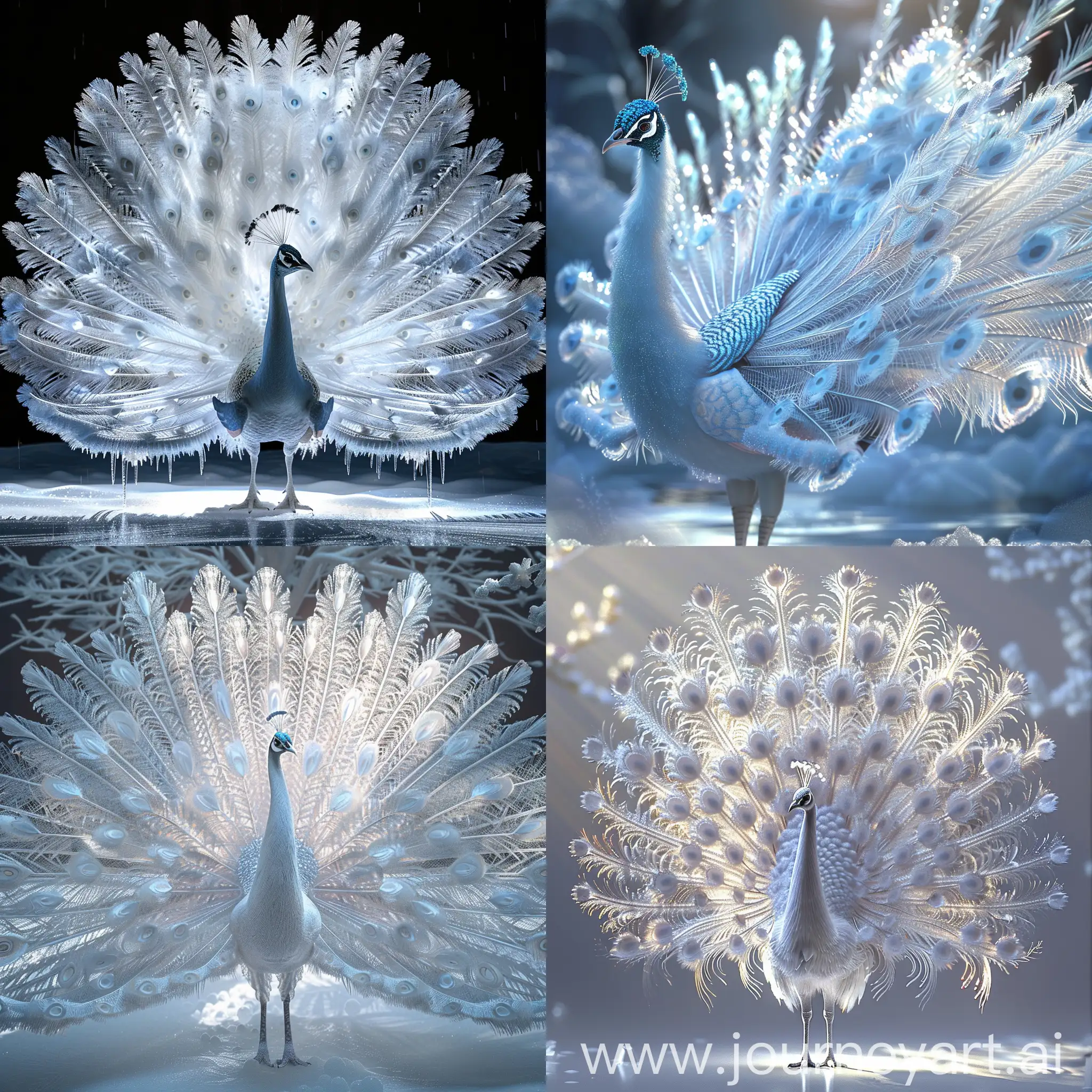 Magnificent-Arctic-Peacock-Enchanting-Icy-Feathers-in-Cinematic-Realism