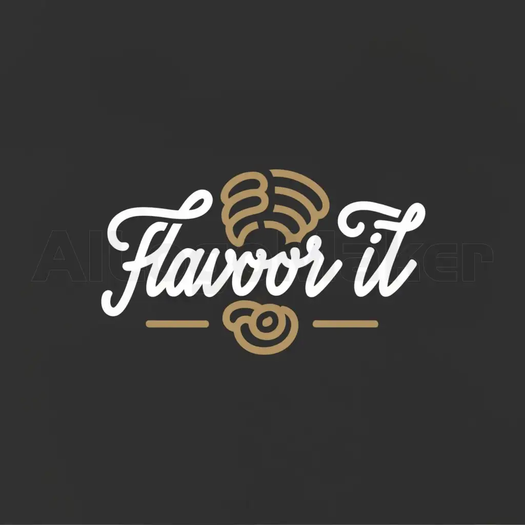 a logo design,with the text "Flavor'it", main symbol:croissant (viennoiserie),Moderate,be used in Restaurant industry,clear background
