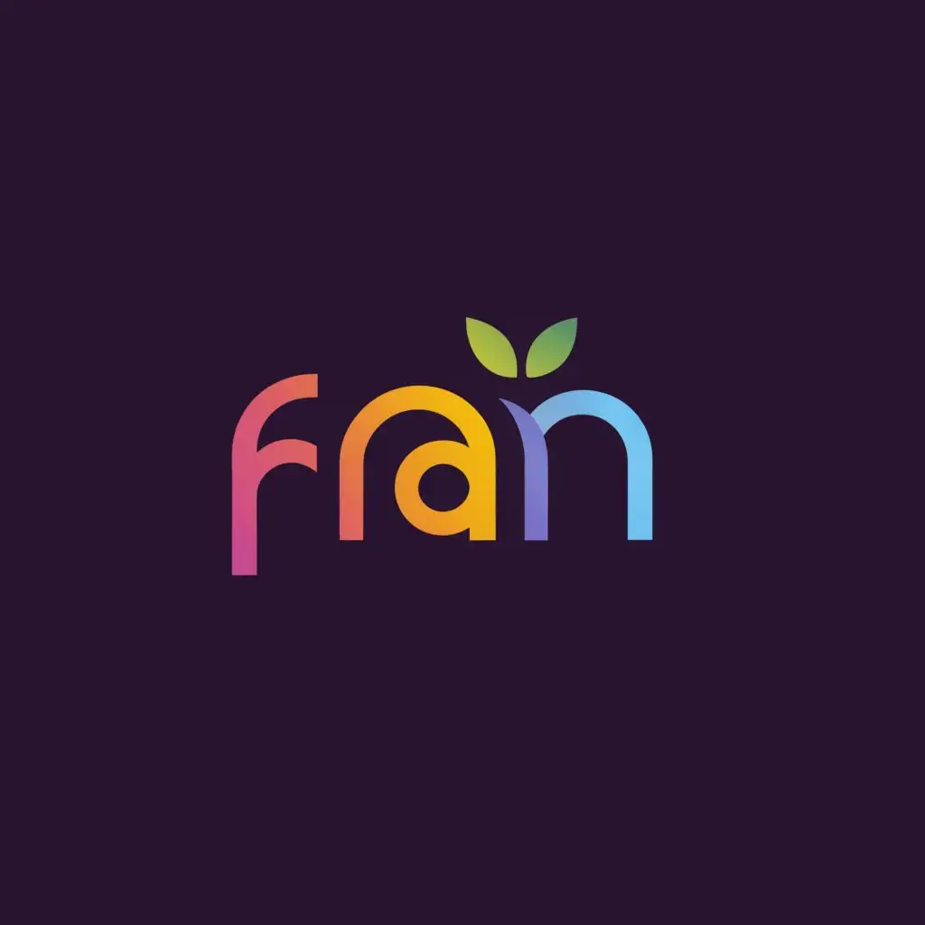 a logo design,with the text "Fran", main symbol:lydorisricata, blue, purple, orange, burgundy, light green,Minimalistic,be used in Internet industry,clear background
