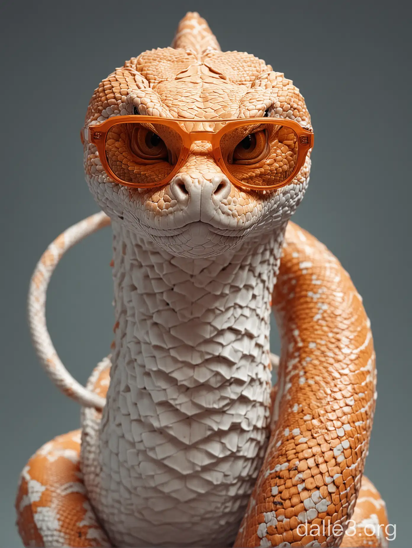 Cinematic Python Transforming into Goku with Light Orange and White ...