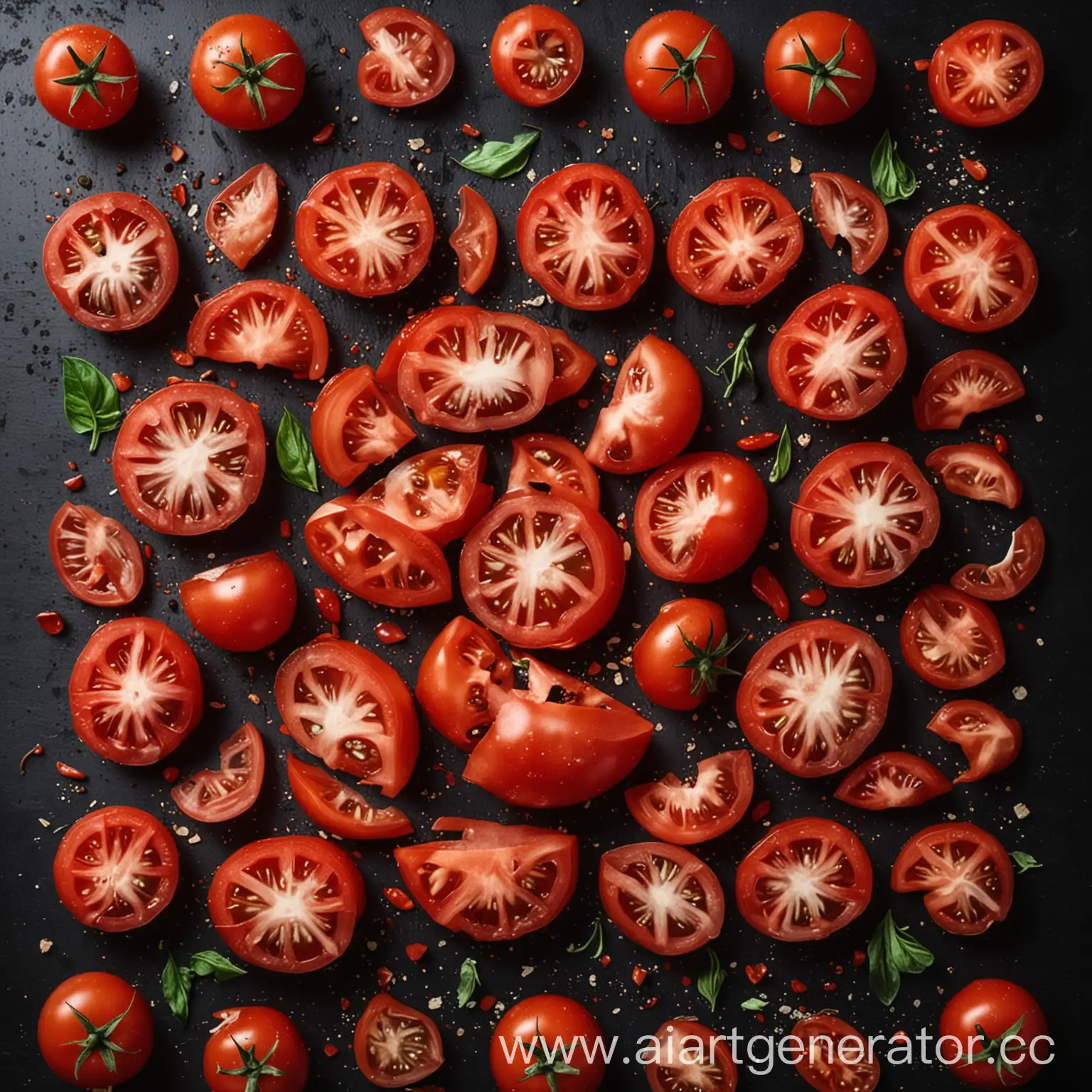 Fresh-Tomatoes-with-Sliced-Tomato-Pieces
