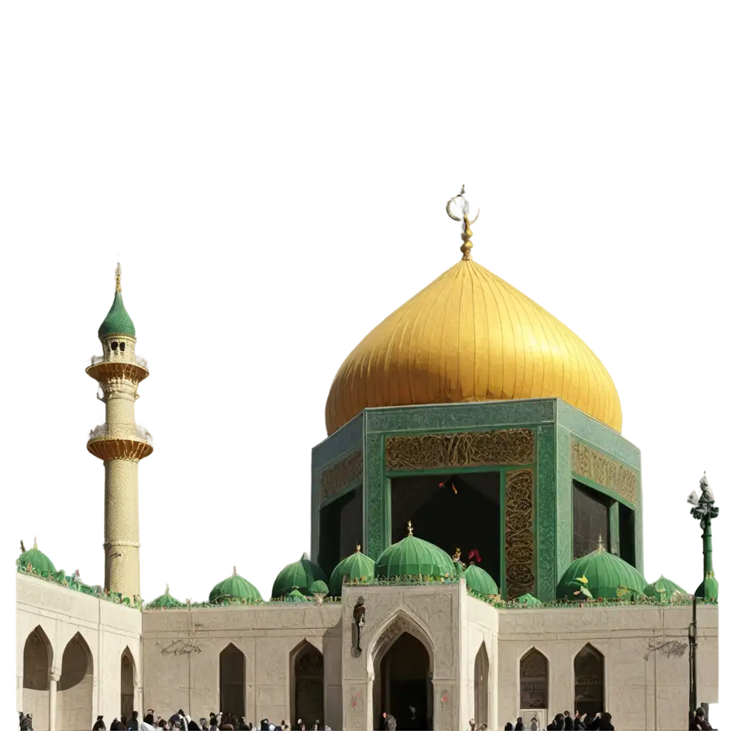 Shrine-of-Imam-Hussain-in-Karbala-PNG-Image-Capturing-Sacred-Architecture-and-Serenity