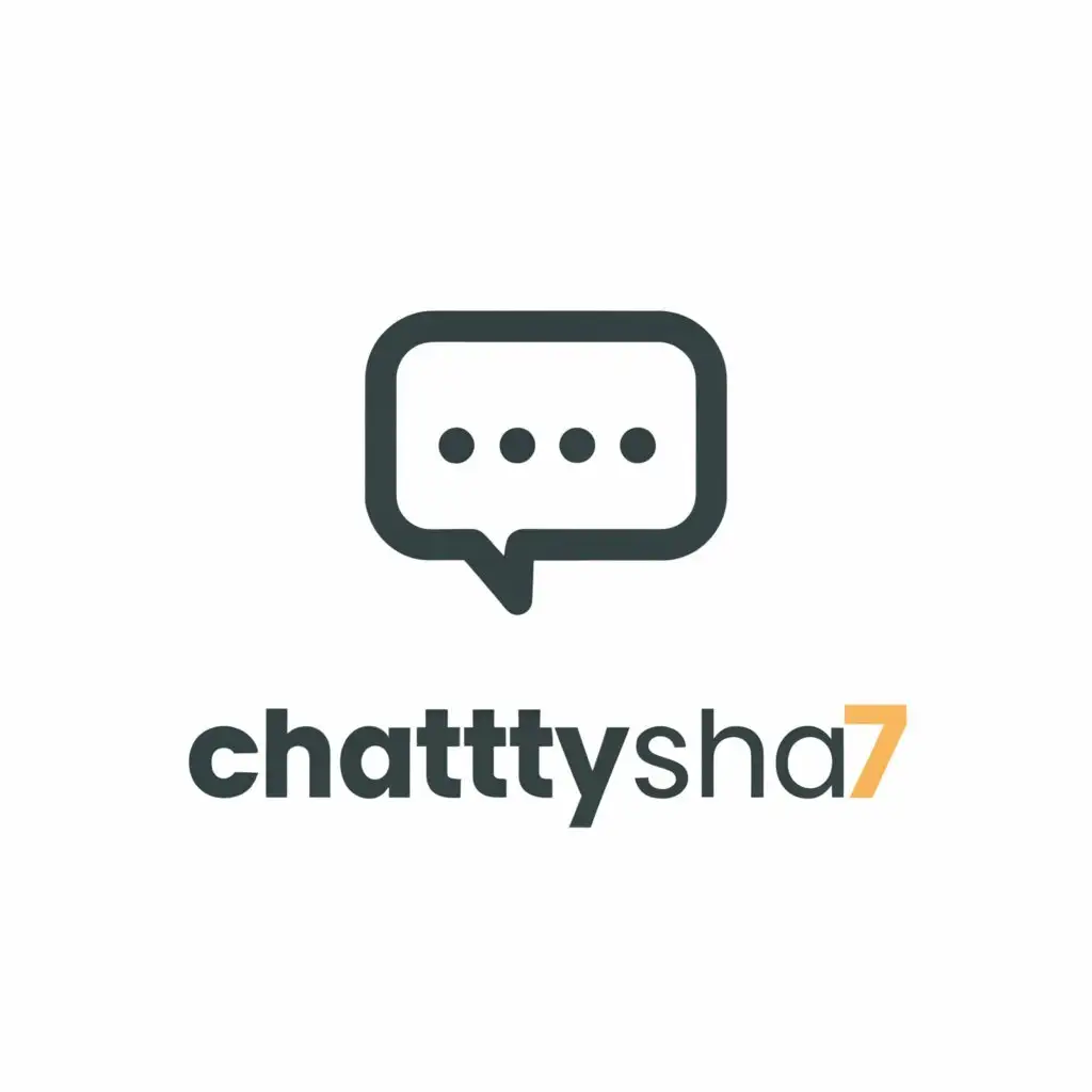 a logo design,with the text "chattysha", main symbol:chat,Minimalistic,be used in Others industry,clear background