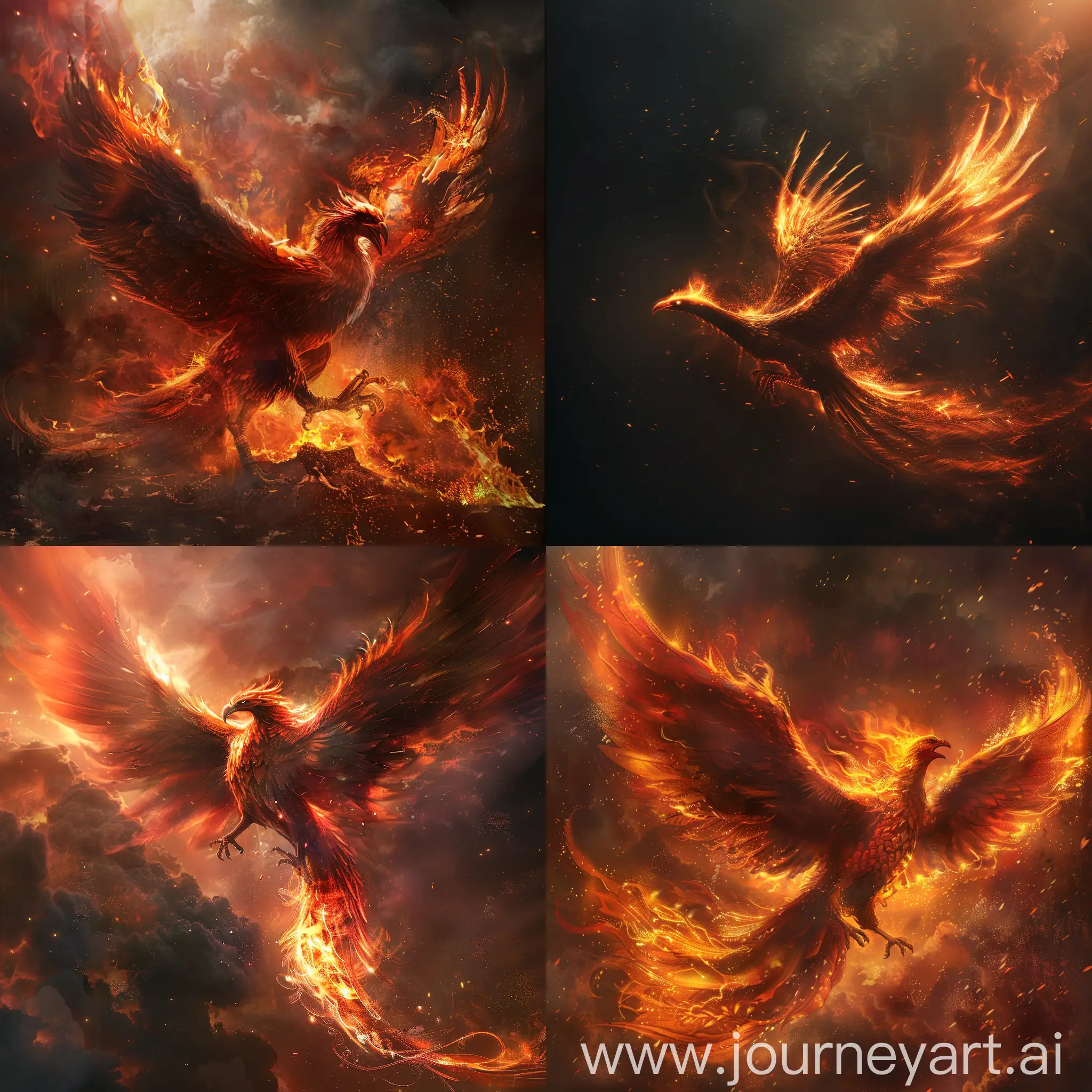 Grim-Phoenix-Realistic-Art-Mythical-Firebird-Portrait