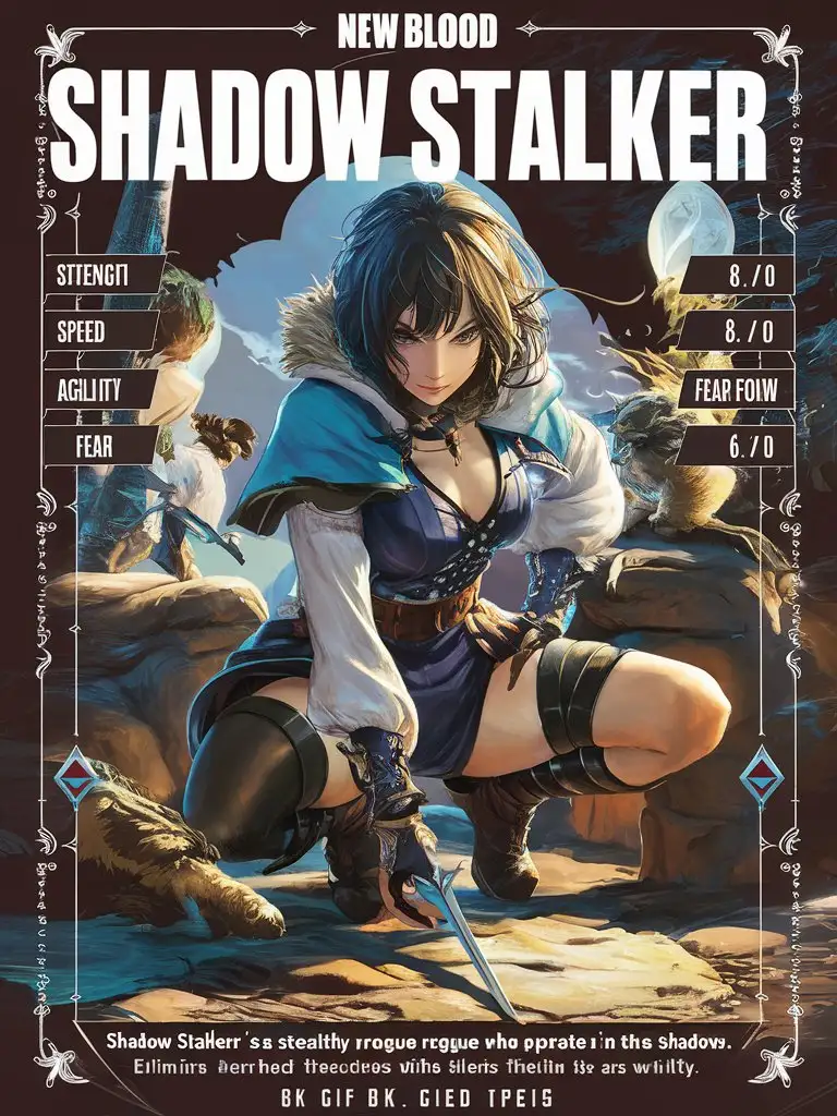 Shadow-Stalker-Premium-Collectible-Trading-Card-Stealthy-Rogue-in-Mangastyle-Artwork-with-Tim-Burton-Inspired-Aesthetic