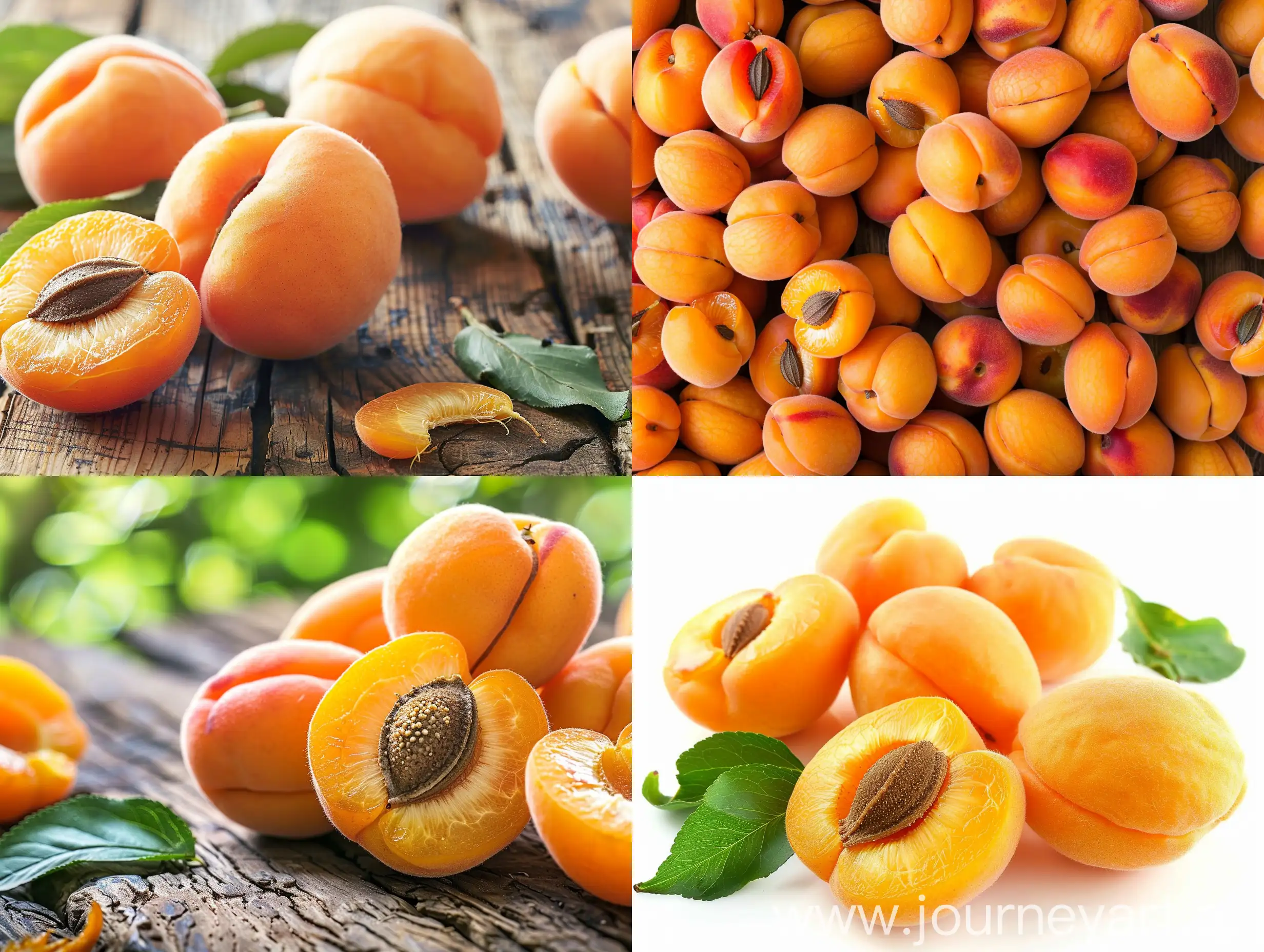 Real advertising photo of apricots