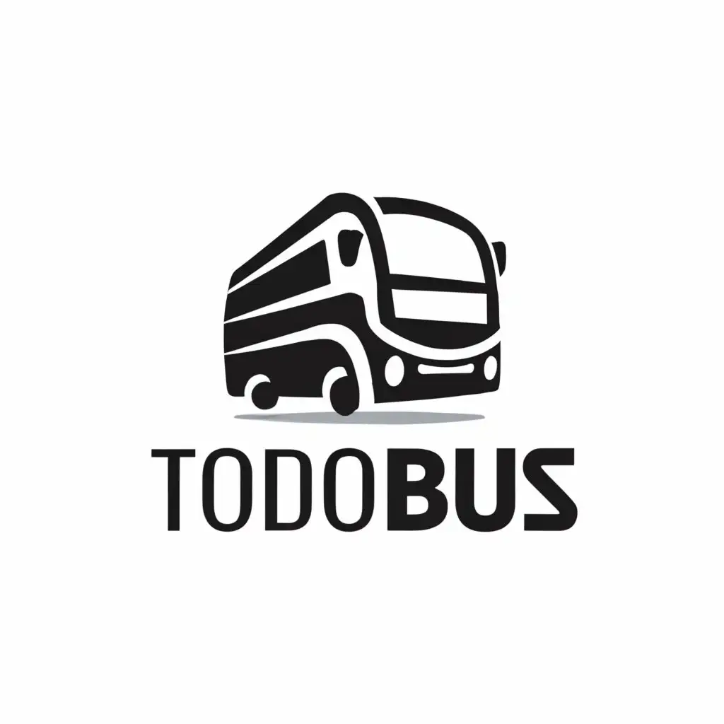 a logo design,with the text "TodoBus", main symbol:ground transportation,Moderate,be used in Travel industry,clear background