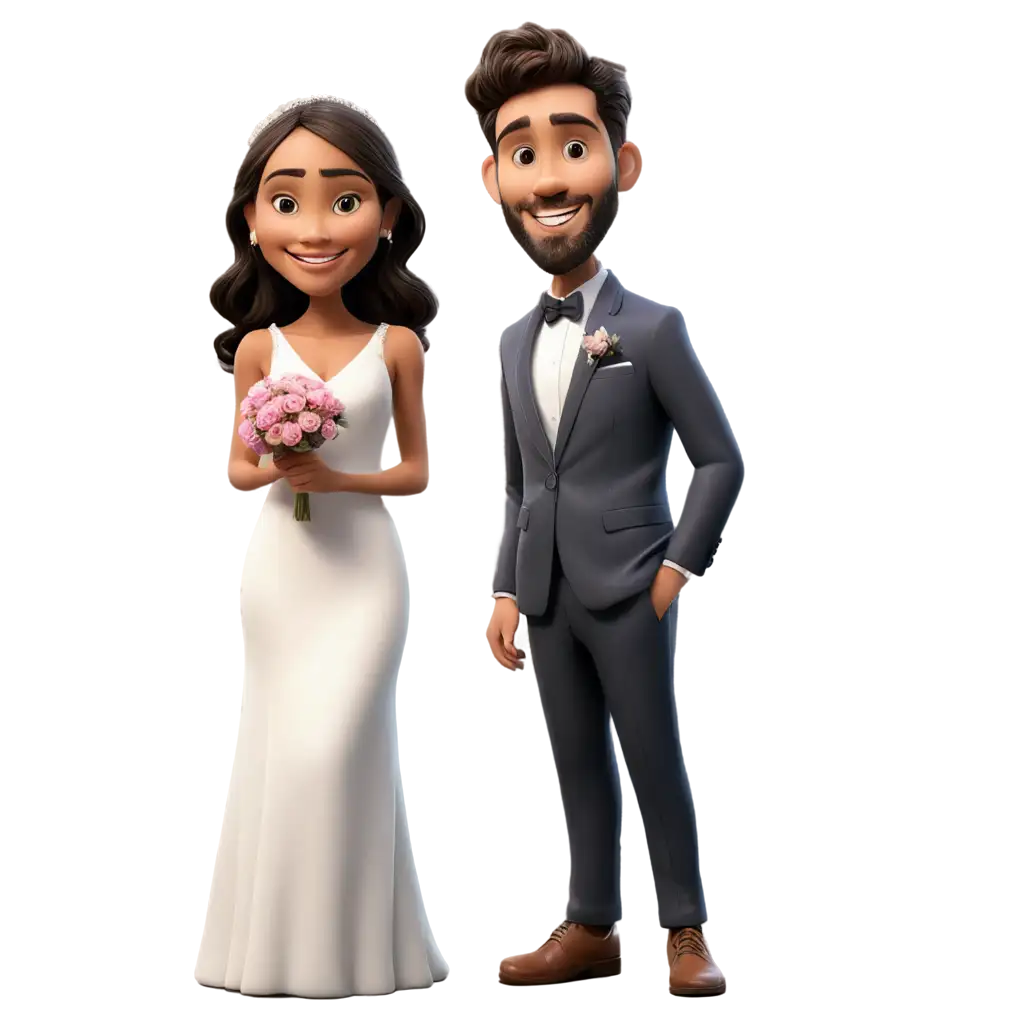 High-Quality-Christian-Wedding-Caricature-PNG-for-Diverse-Digital-Applications