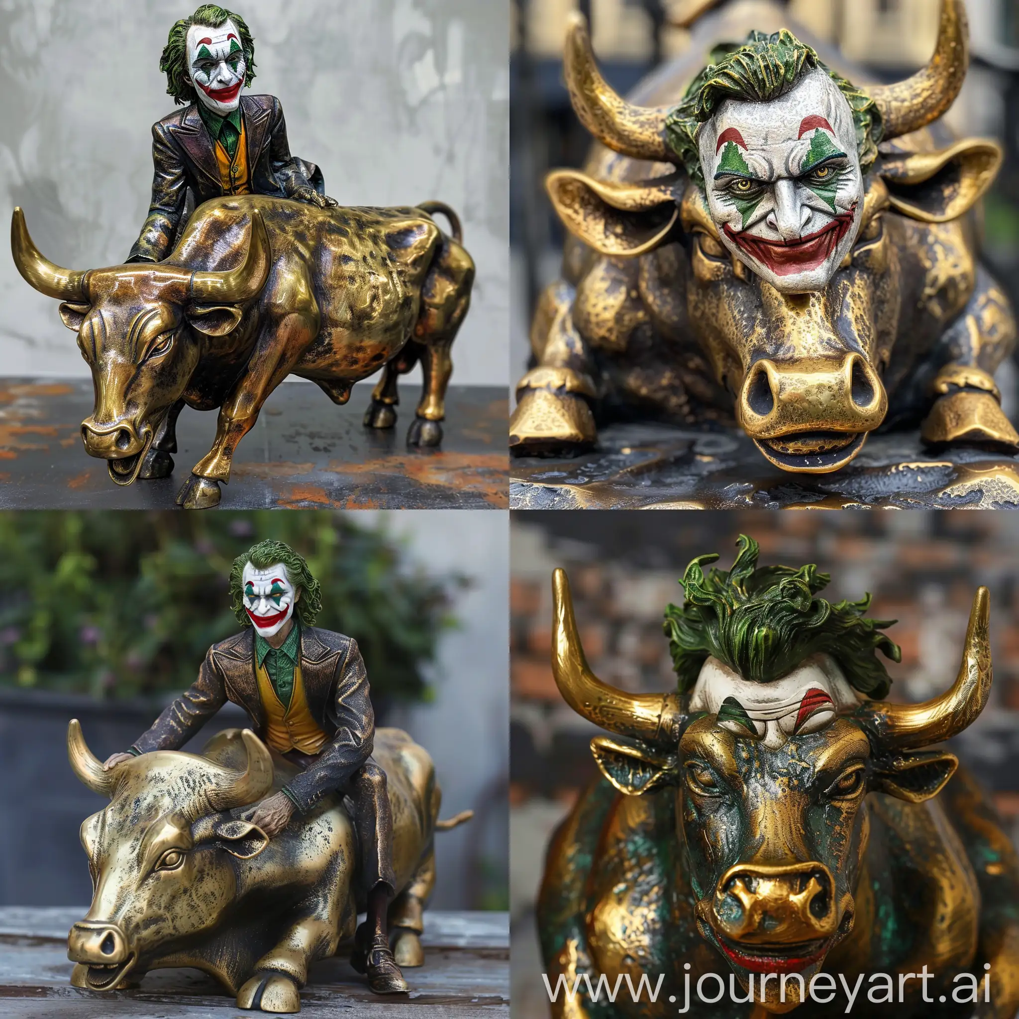 Joker-Riding-Brass-Bull-in-Carnival-Funfair