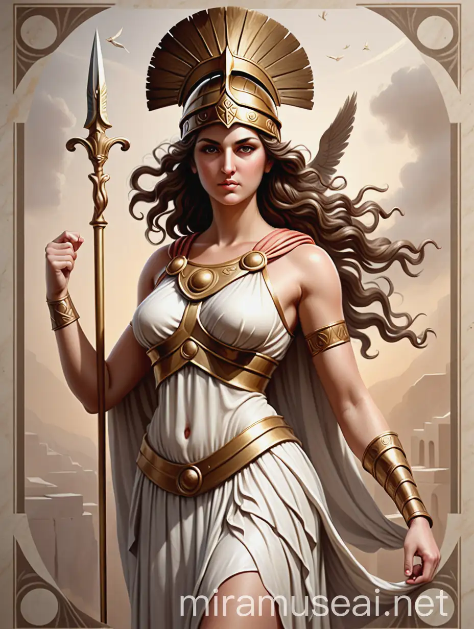 Athena Greek Goddess of Wisdom and War Serene Warrior Portrait