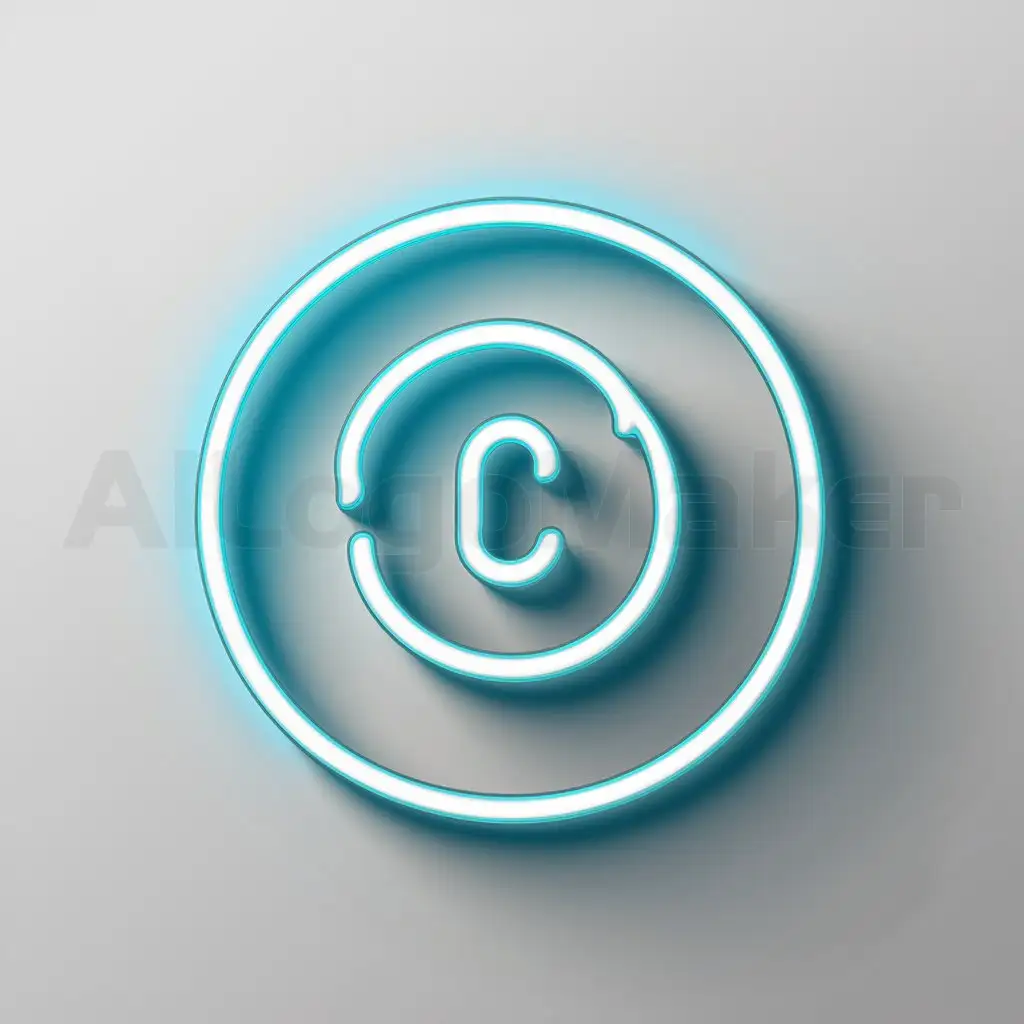 a logo design,with the text "Round logo, neon '$' coin in outline style", main symbol:Neon coin,Minimalistic,clear background