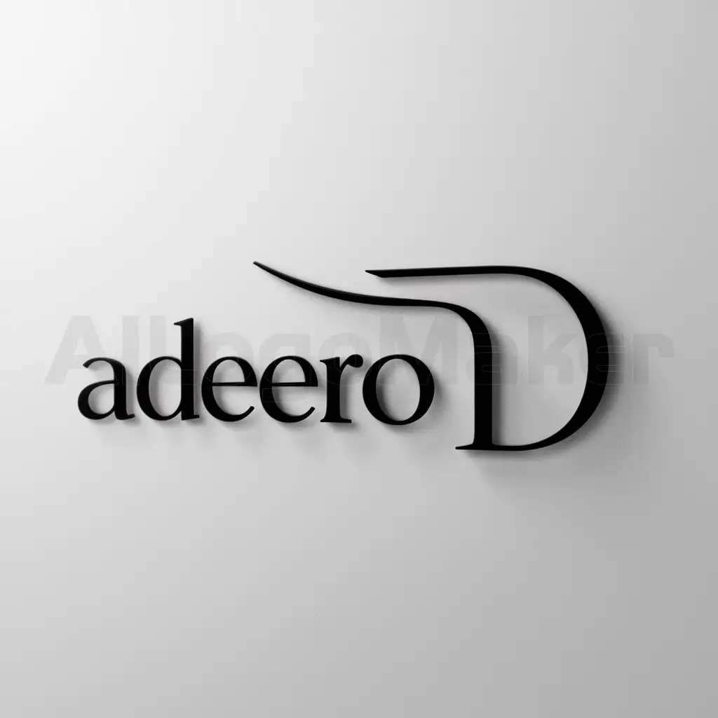 a logo design,with the text "adeero", main symbol:adeero,Moderate,clear background