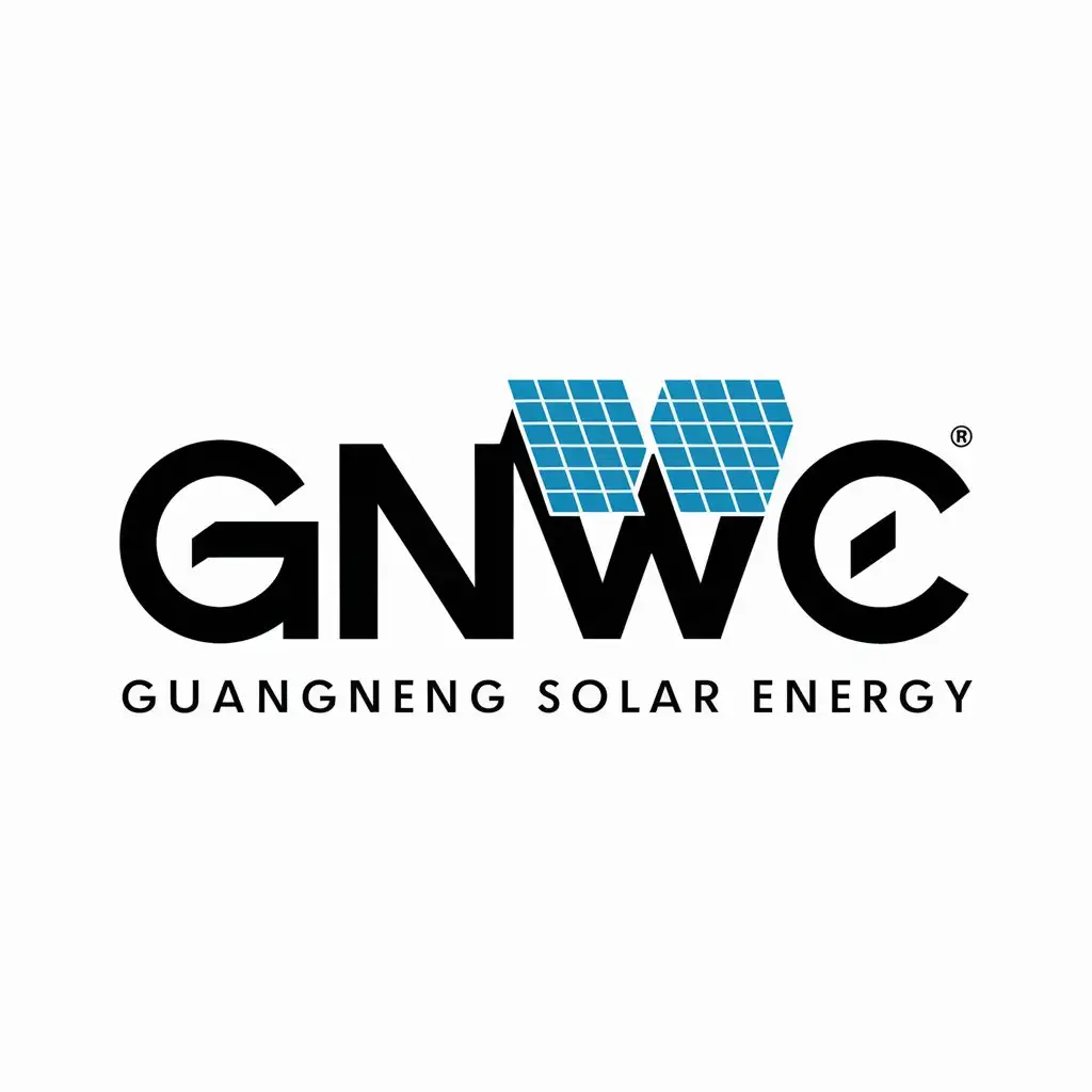 a logo design,with the text "guangneng solar energy", main symbol:GNWC,Minimalistic,be used in Technology industry,clear background