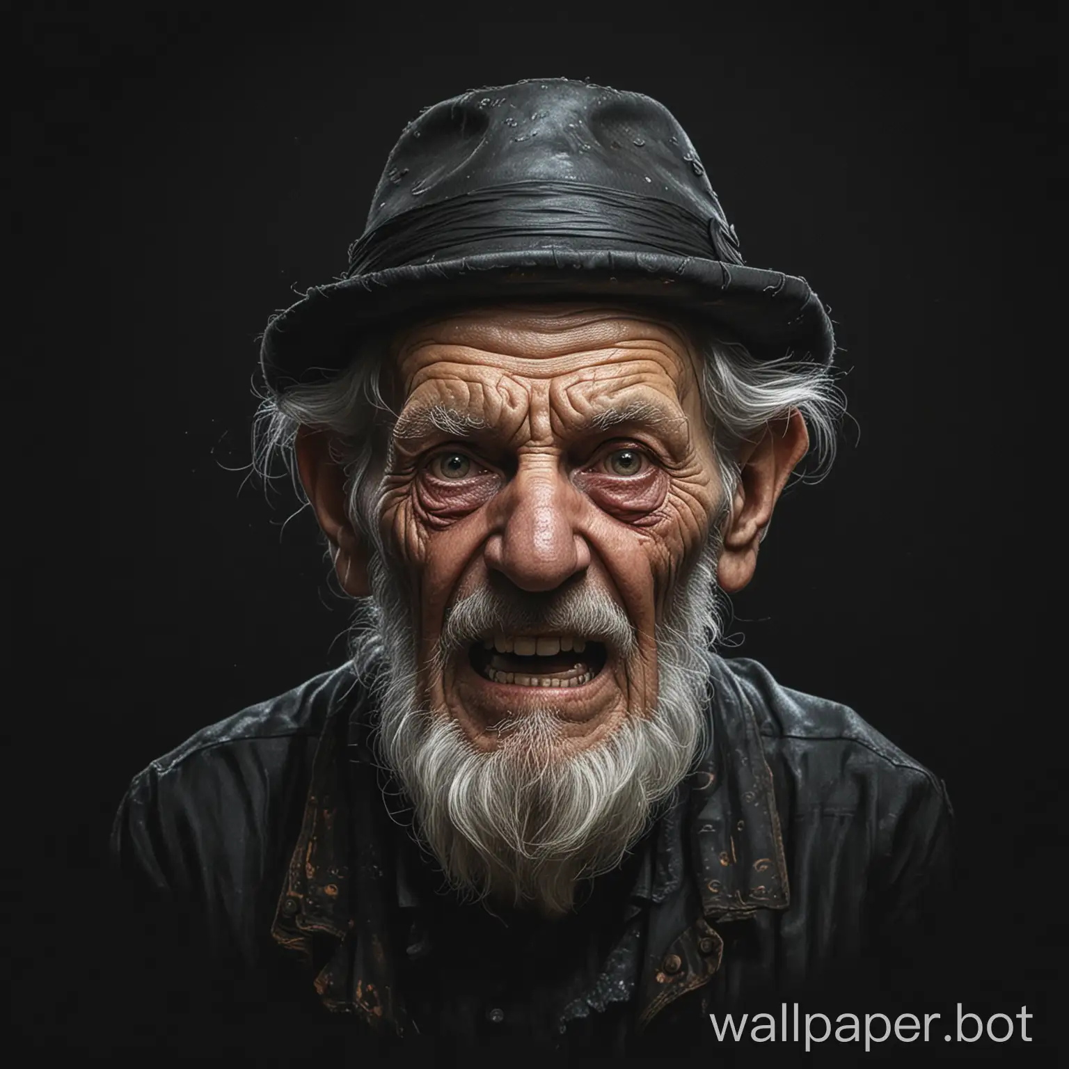Fantasy-Crazy-Old-Man-Eccentric-Elderly-Figure-Against-Dark-Backdrop