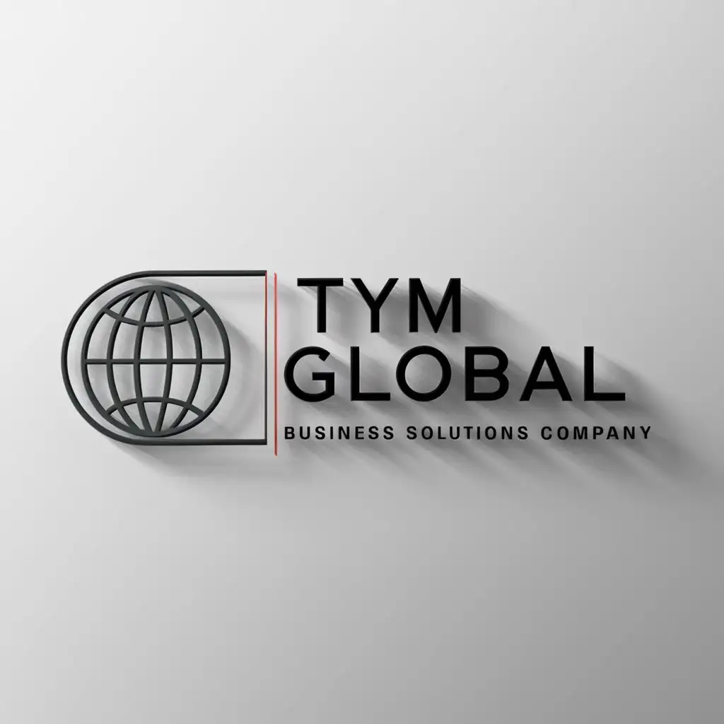 a logo design,with the text "Tym Global", main symbol:a logo for my company, Tym Global. ( Business Solutions) The design should be modern and minimalistic, with a strong emphasis on the company name and symbol.,Moderate,be used in Business Solutions industry,clear background