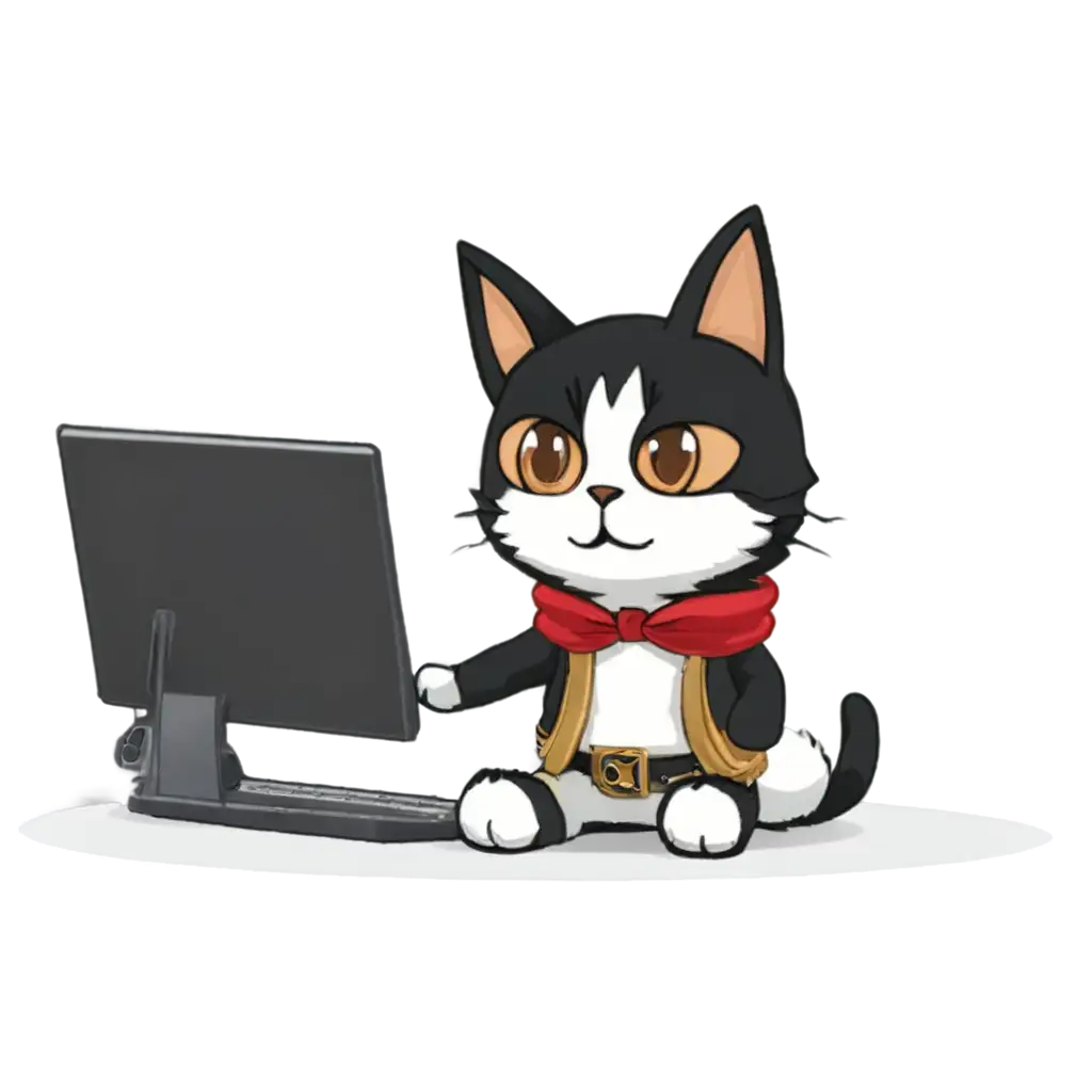 A cat playing maplestory