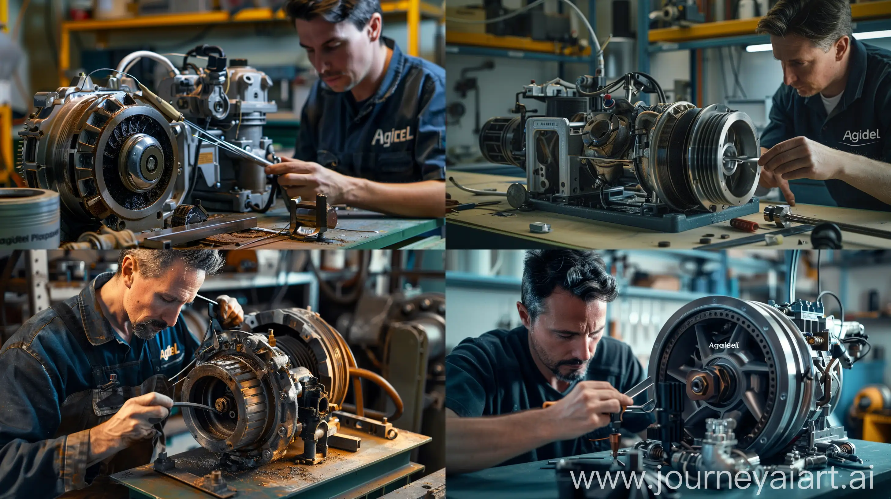 Technician-Troubleshooting-Agidel-Pump-in-Workshop