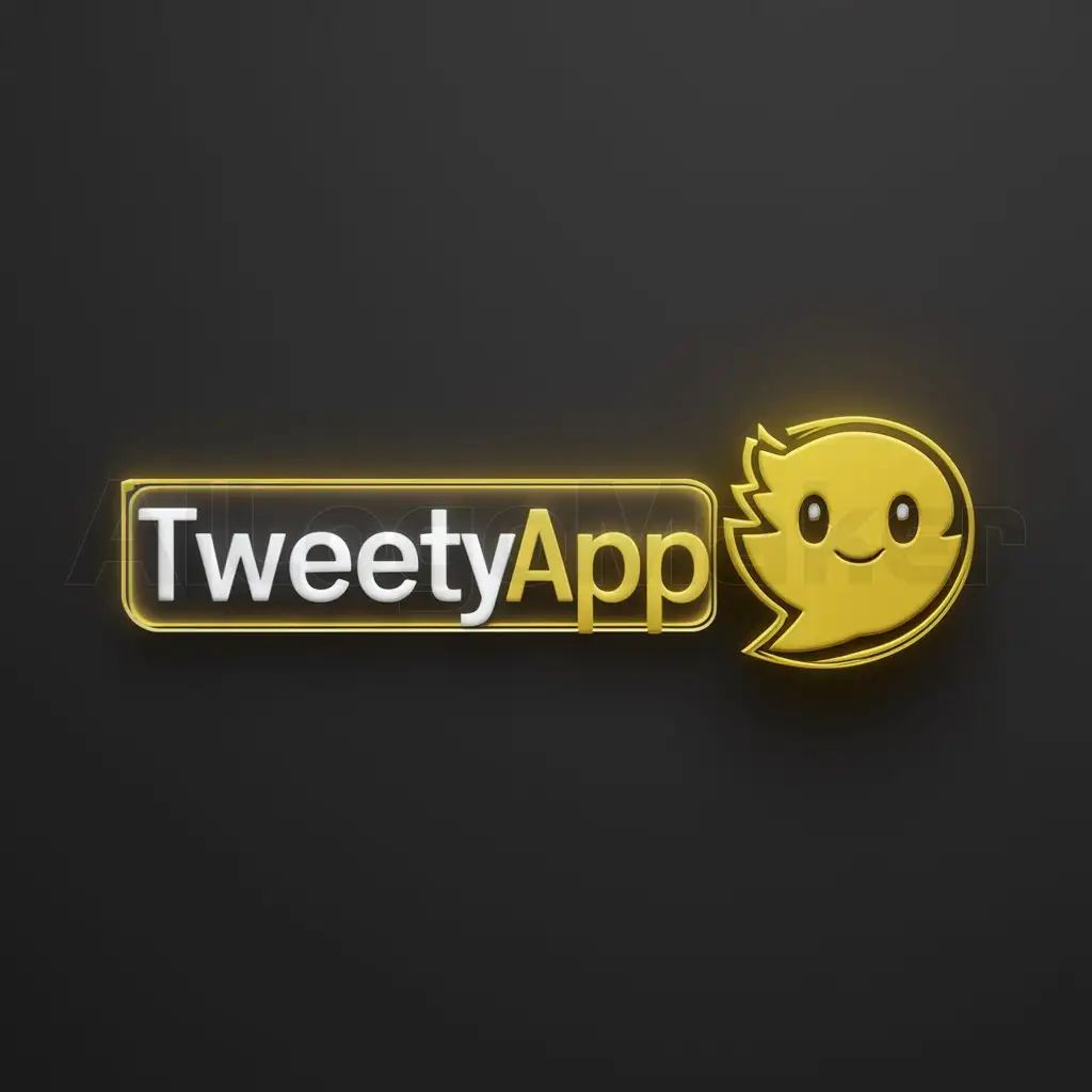 a logo design,with the text "TweetyApp", main symbol:TweetyApp,Minimalistic,clear background