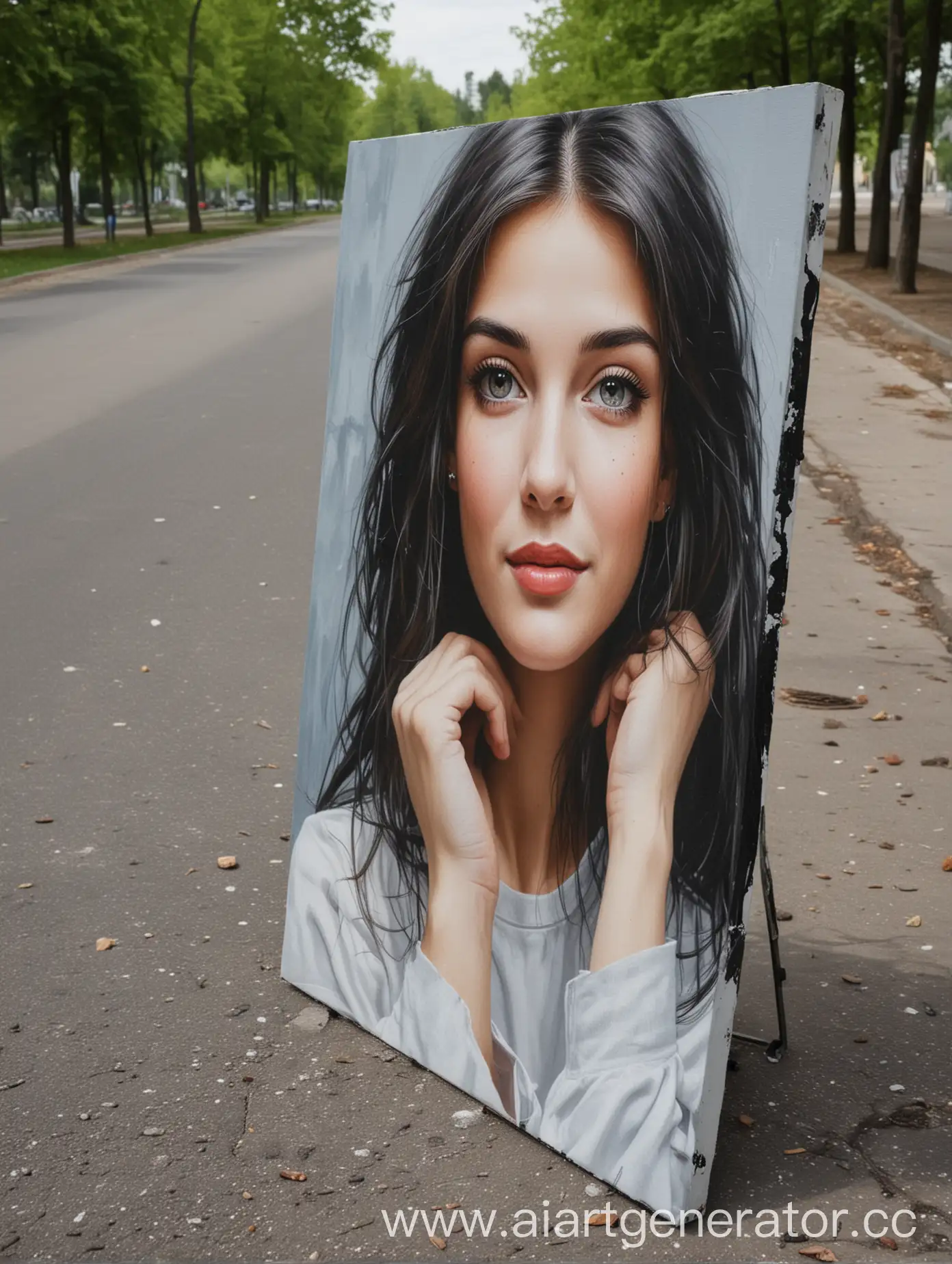 Urban-Park-Portrait-Painting-on-Canvas