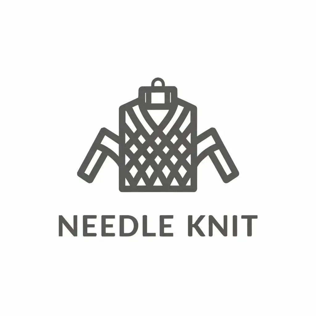 a logo design,with the text "Needle Knit", main symbol:Garments,Moderate,be used in Garments industry,clear background
