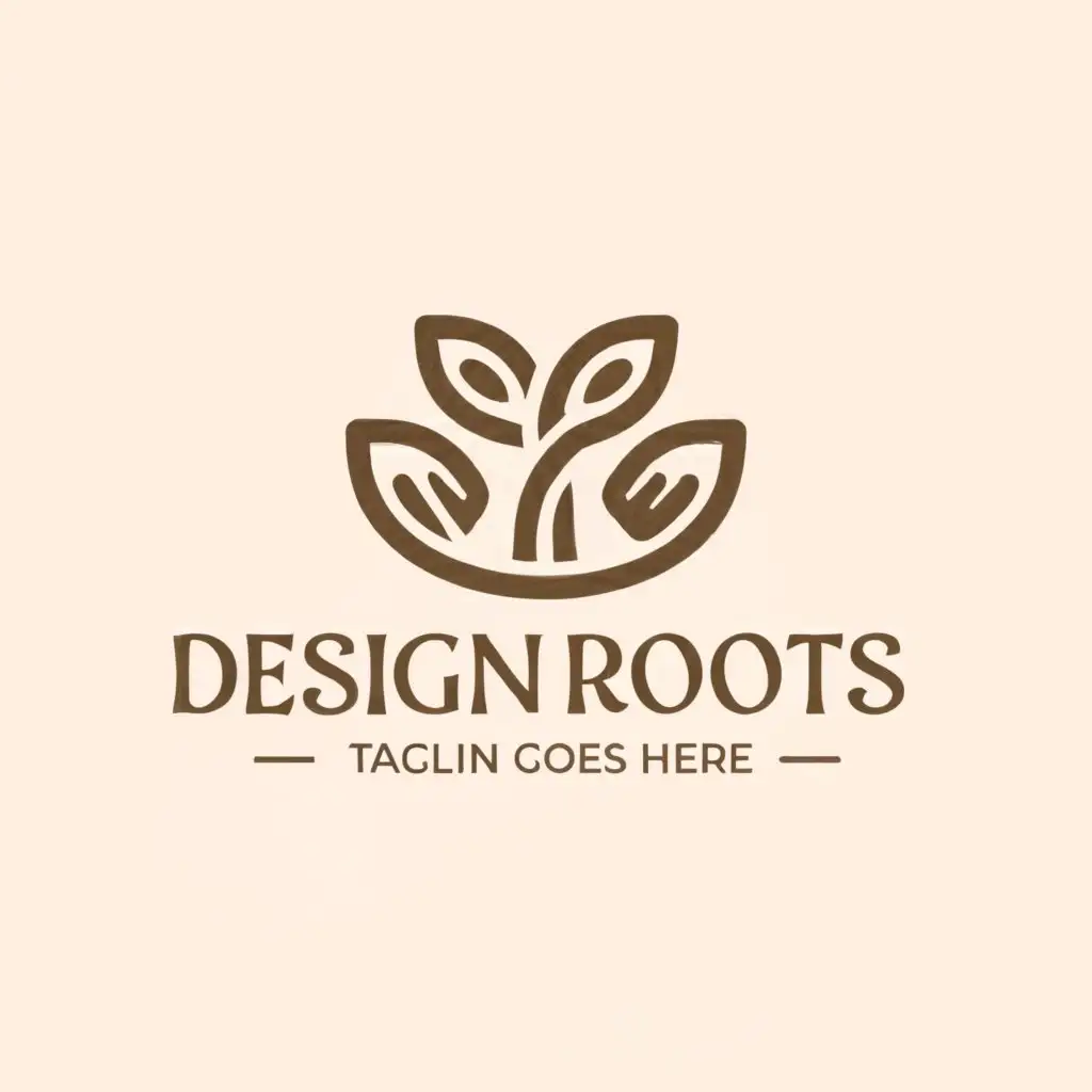 a logo design,with the text "DESIGN ROOTS", main symbol:ROOTS,Moderate,be used in Real Estate industry,clear background