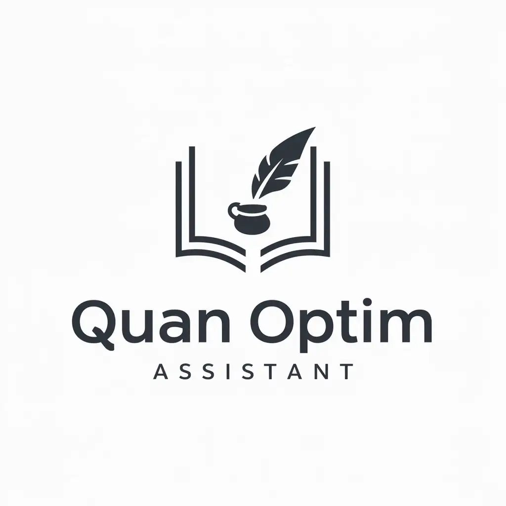 a logo design,with the text "quan optim assistant", main symbol:knowledge,Moderate,be used in Education industry,clear background