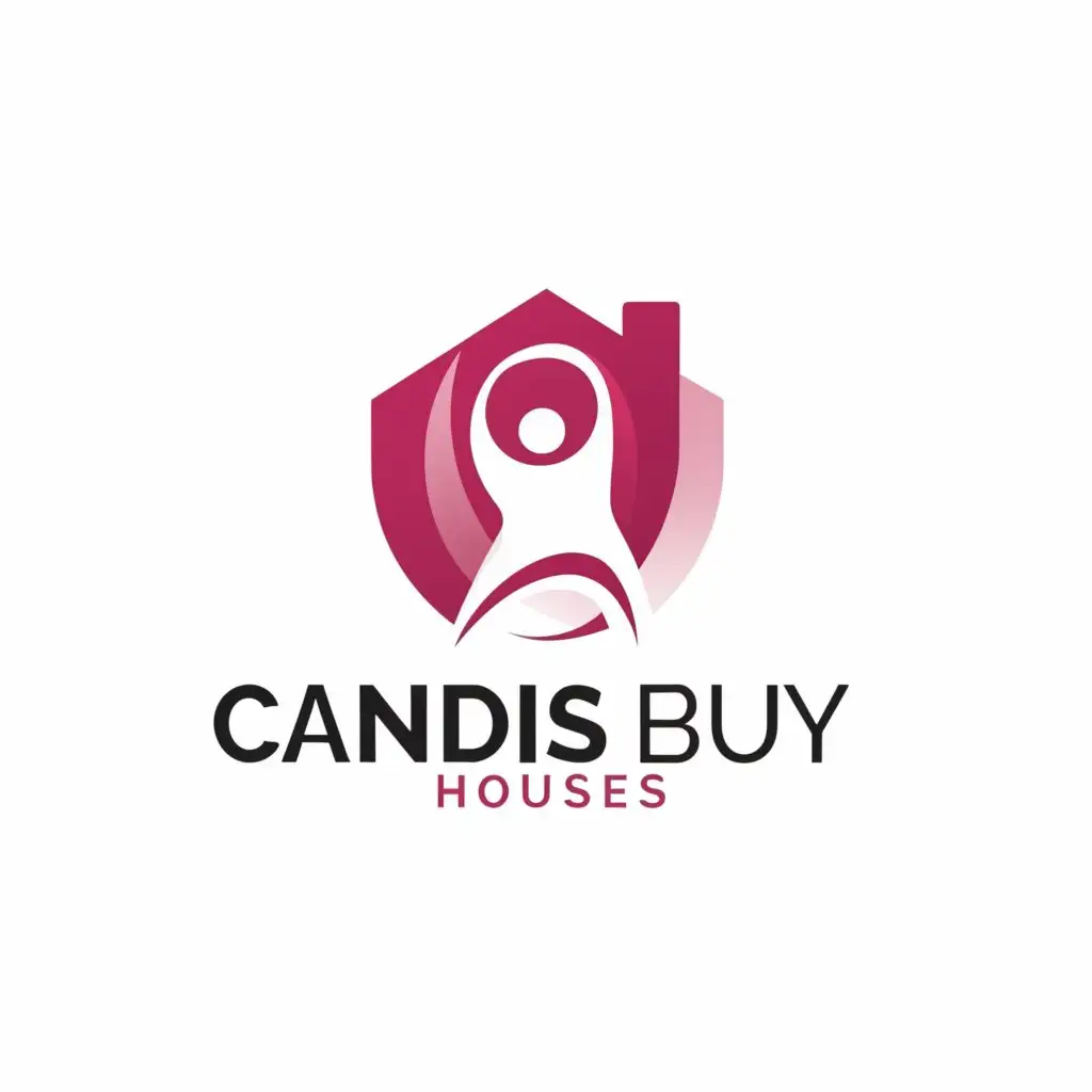 a logo design,with the text "Candis Buy Houses", main symbol:with and without silhouette women
Magenta Pink
,Minimaliste,be used in Immobilier industry,clear background
