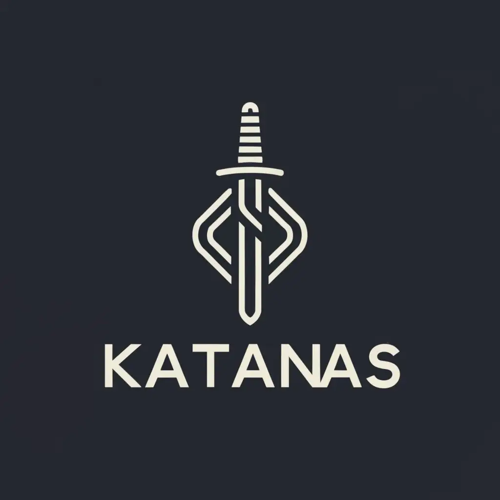 a logo design,with the text "Katana", main symbol:Samurai Sword,Minimalistic,be used in Sports Fitness industry,clear background