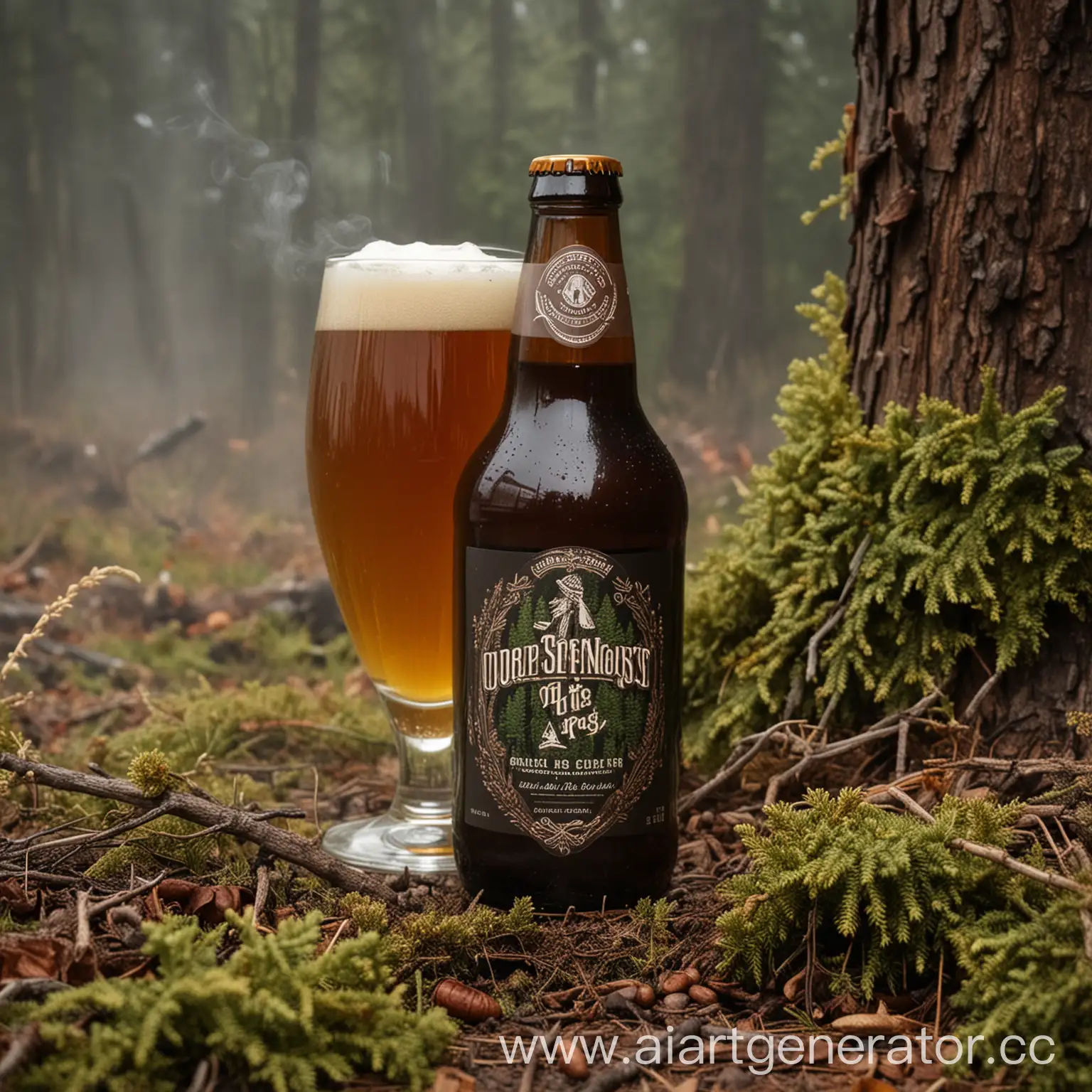 Beer with a smoky aftertaste, inspired by the aroma of the forest after the rain. This beer, brewed from smoked malt with notes of cedar, conveys the spirit of the wild in every sip.