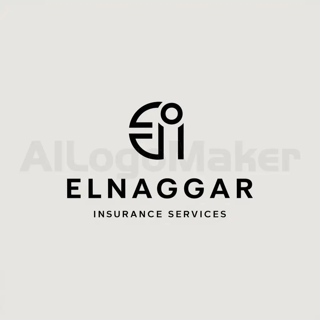 a logo design,with the text "Elnaggar Insurance Services", main symbol:Elnaggar Insurance Services,Minimalistic,clear background