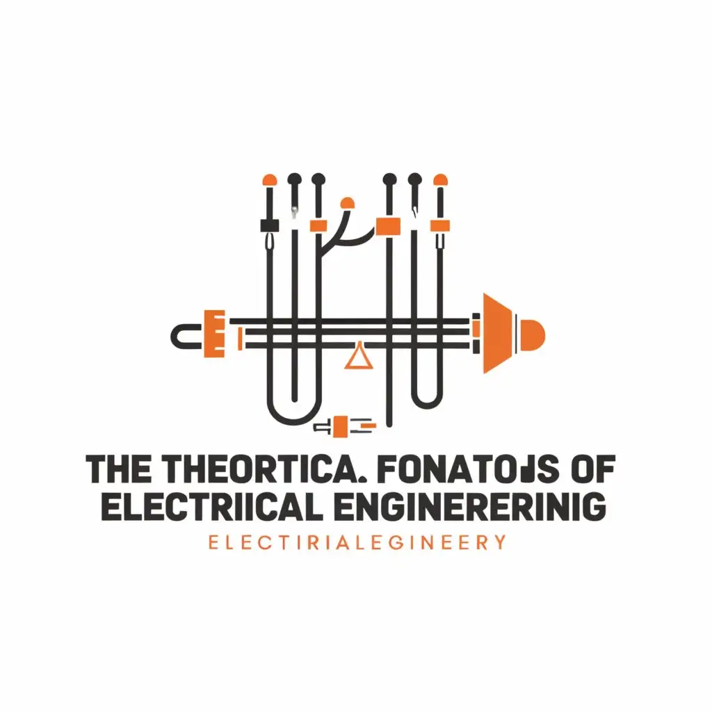 a logo design,with the text "the theoretical foundations of electrical engineering", main symbol:wires resistors capacitors,Сложный,be used in Технологии industry,clear background