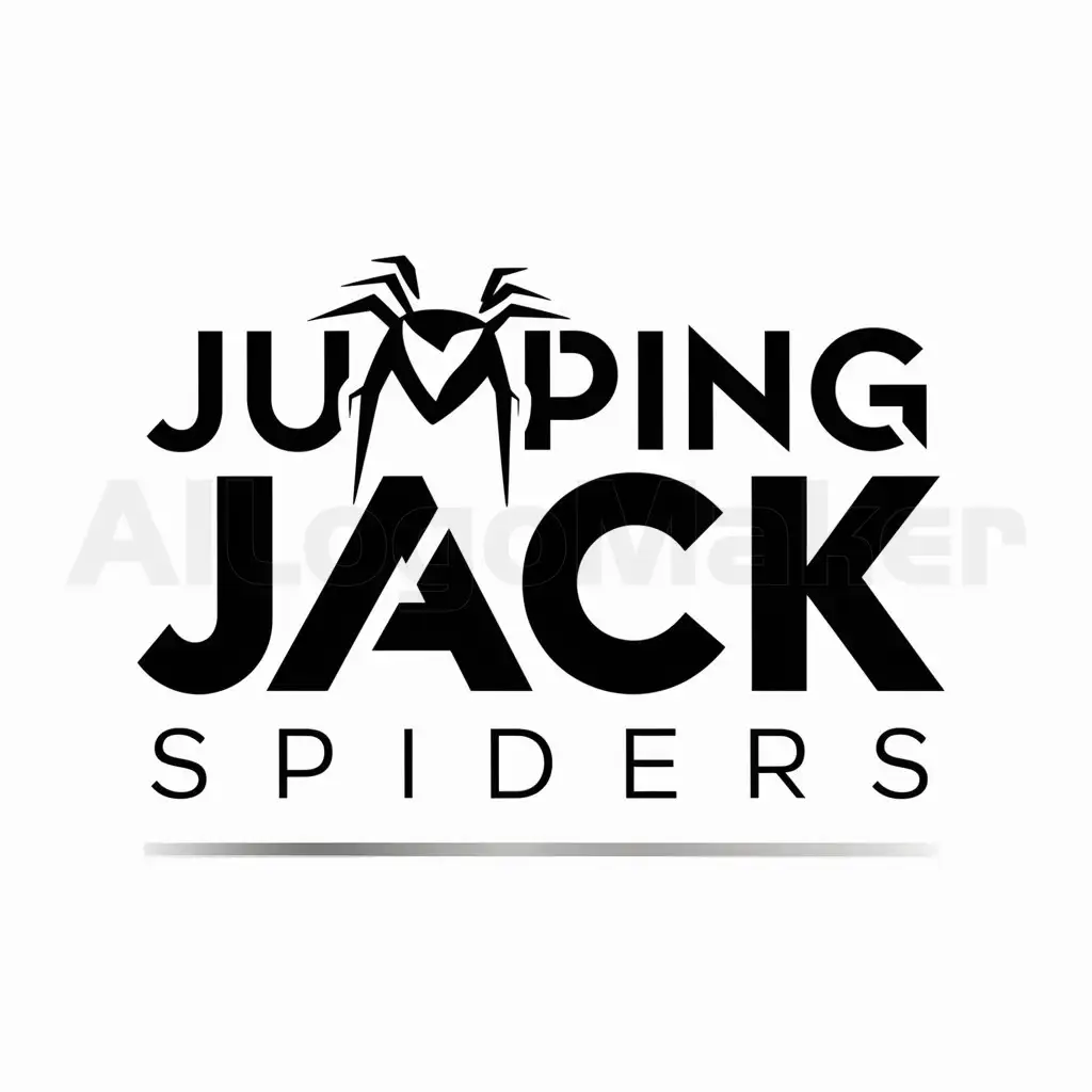 a logo design,with the text "Jumping Jack Spiders", main symbol:jumping spider,Moderate,be used in Jumping spiders industry,clear background