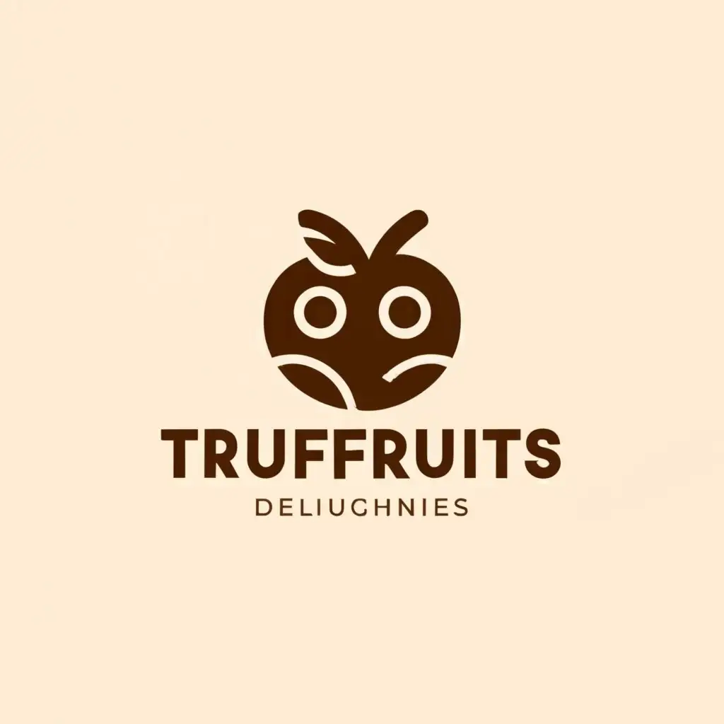 a logo design,with the text "Truffruits", main symbol:brownies,Minimalistic,be used in Retail industry,clear background