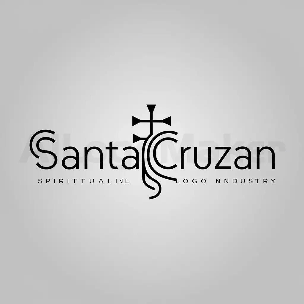 a logo design,with the text "SantaCruzan", main symbol:7-Gatang,Minimalistic,be used in Religious industry,clear background